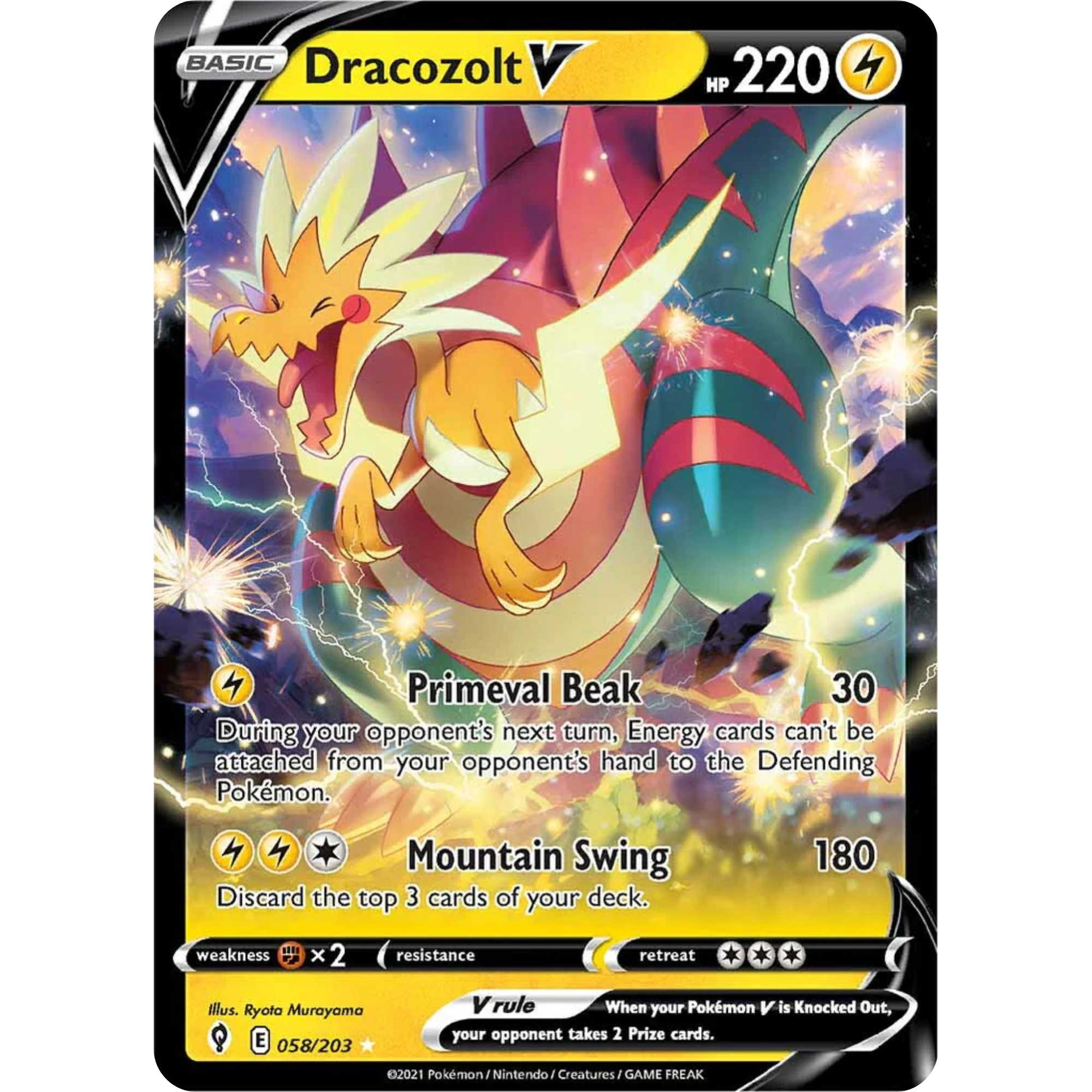 Dracozolt V (058/203) [Sword & Shield: Evolving Skies]