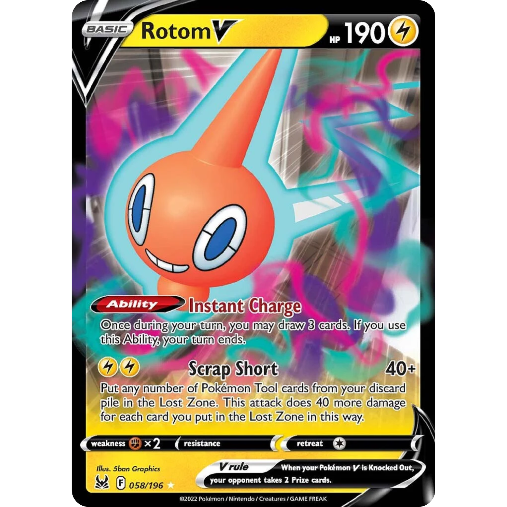 Rotom V (058/196) [Sword & Shield: Lost Origin]
