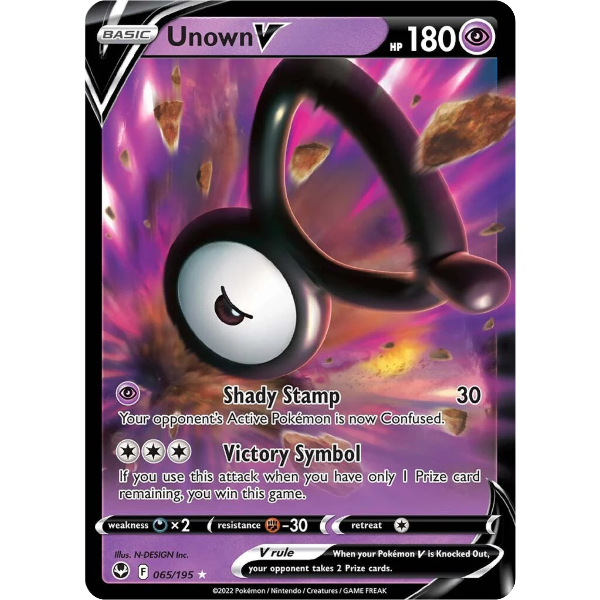 Unown V (065/195) [Sword & Shield: Silver Tempest]