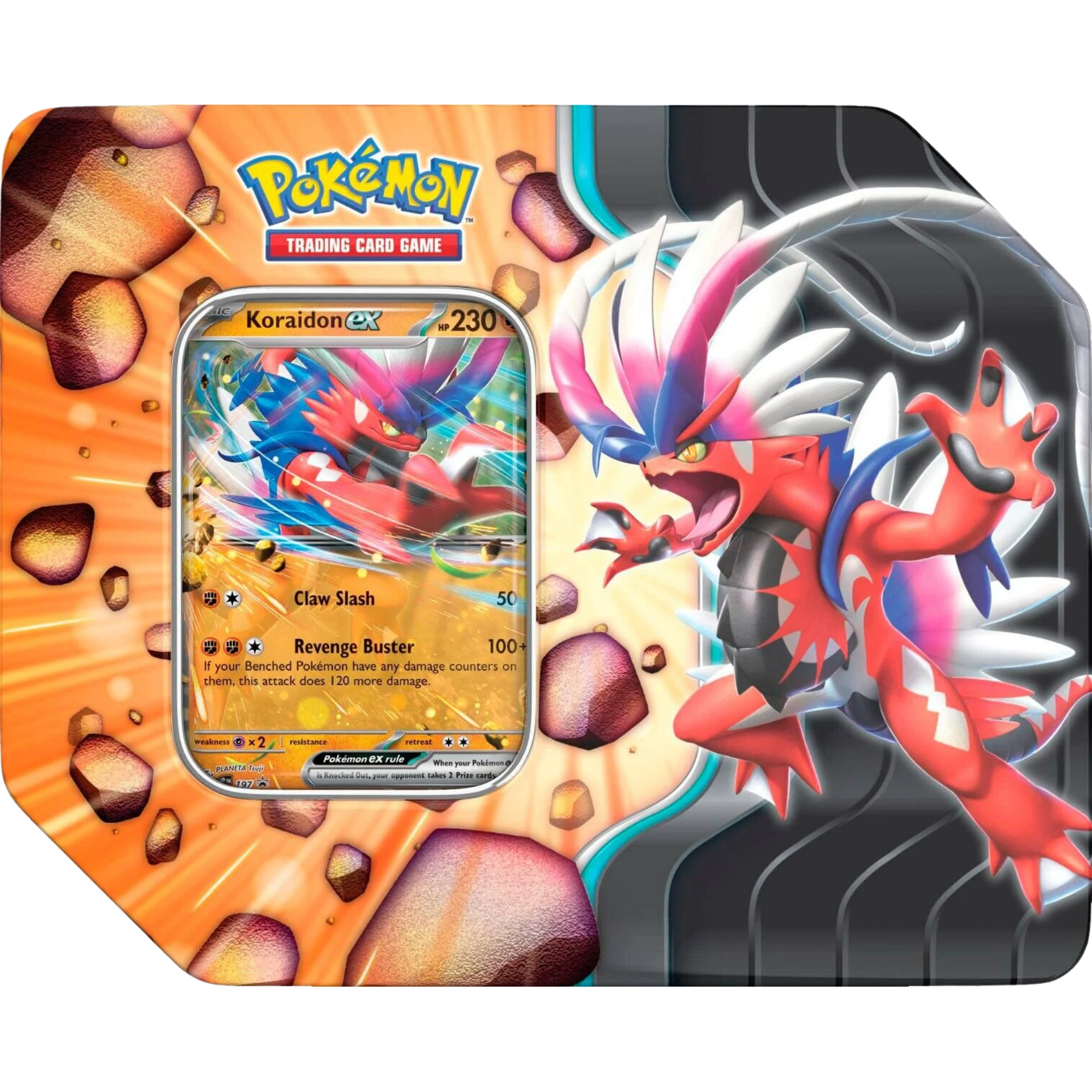 Slashing Legends Tin - Koraidon ex ( Scarlet & Violet ) Pokemon TCG
