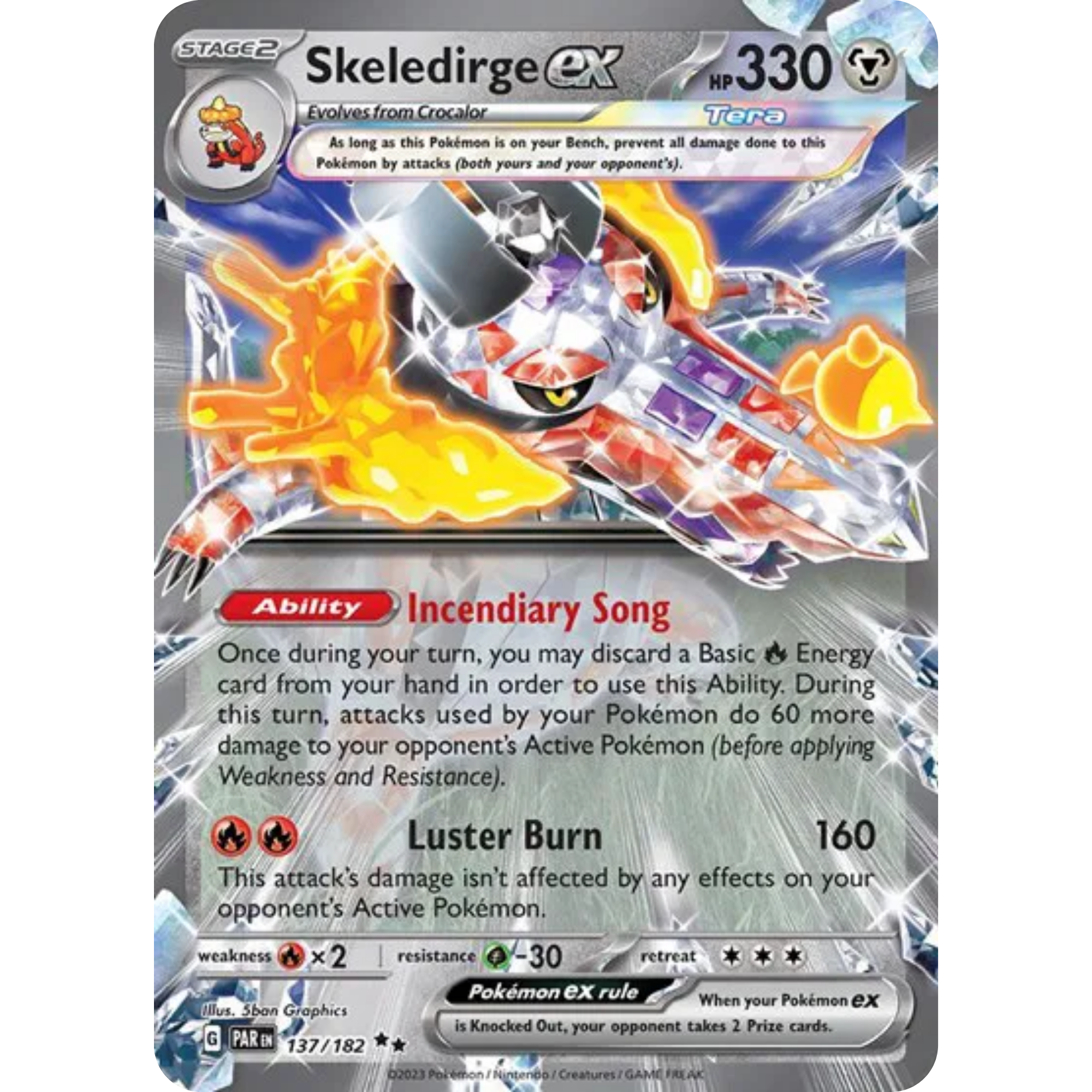 Skeledirge ex (137/182) [Paradox Rift]