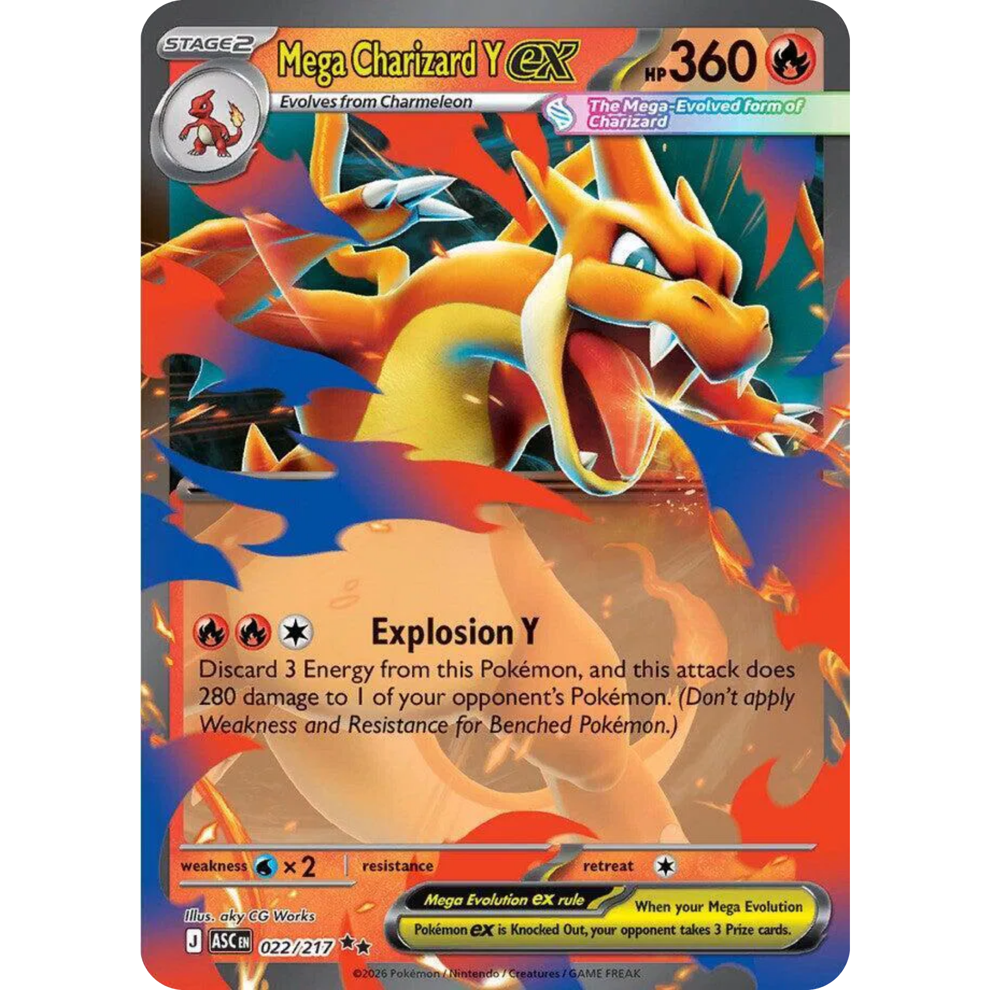 Mega Charizard Y ex (022/217) [Ascended Heroes]