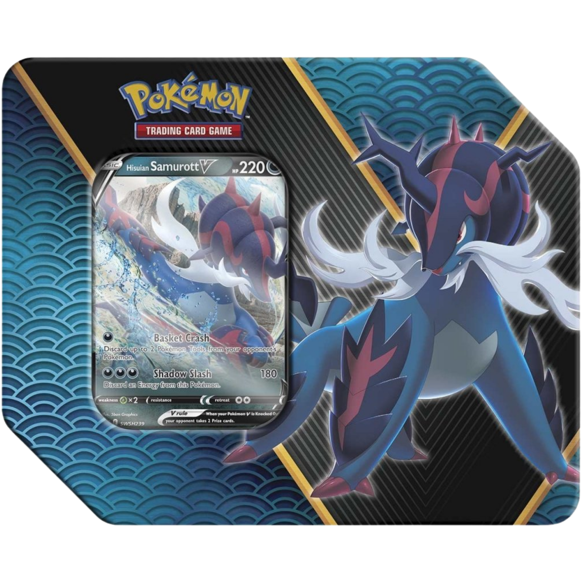 Divergent Powers Tin - Hisuian Samurott V ( Sword & Shield ) Pokemon TCG