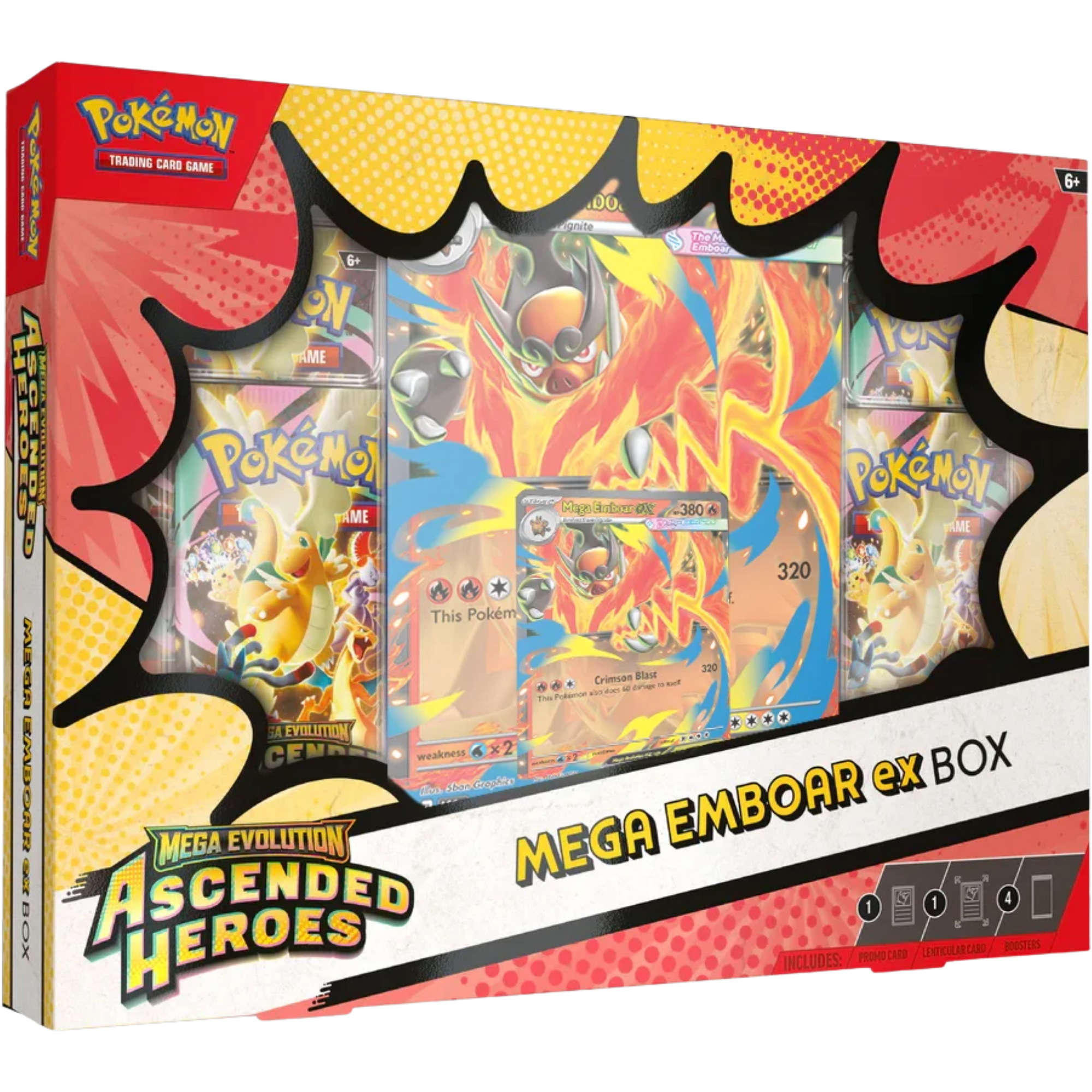 Ascended Heroes ex Box - Mega Emboar ( Mega Evolution ) Pokemon TCG