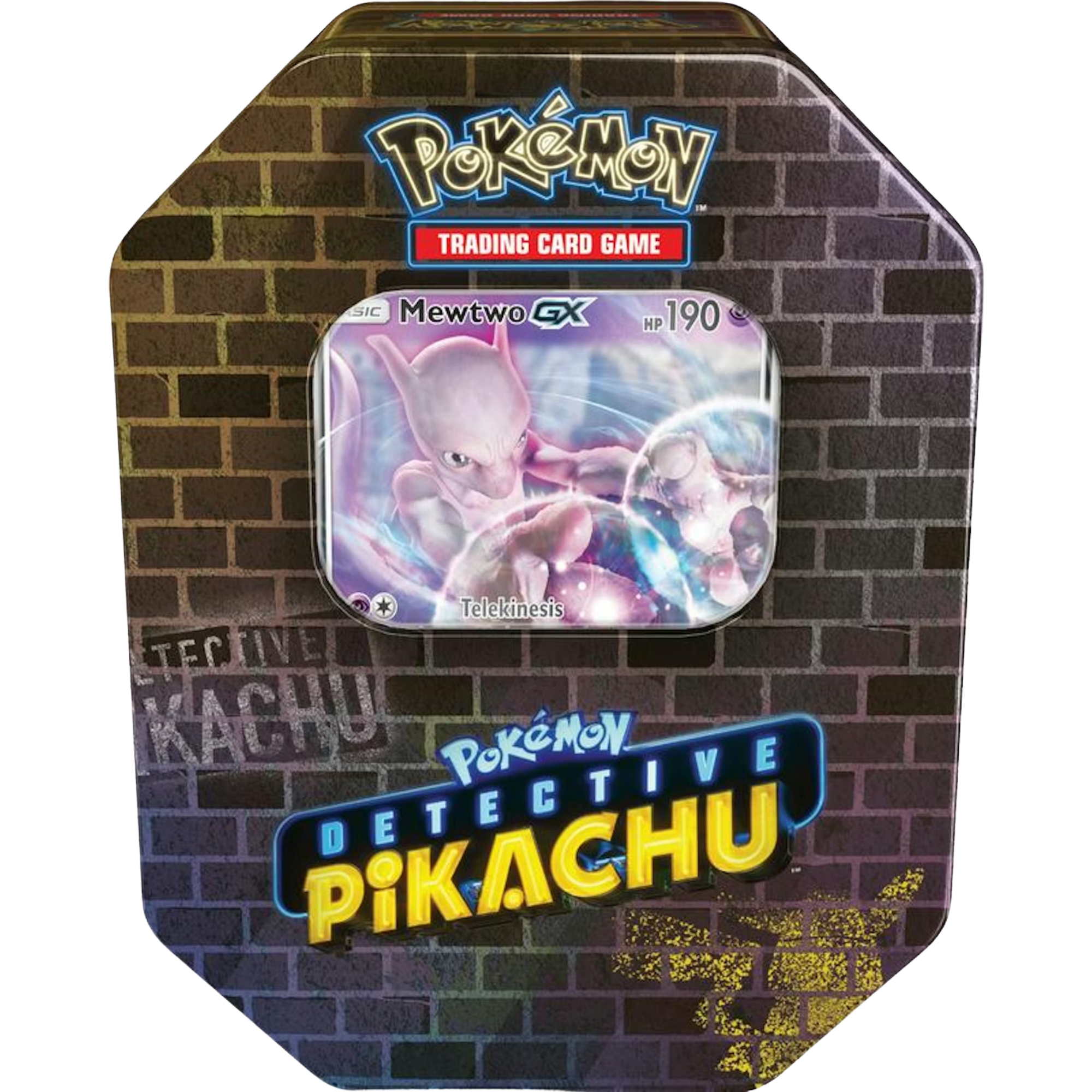 Detective Pikachu Tin - Mewtwo ( Detective Pikachu ) Pokemon TCG