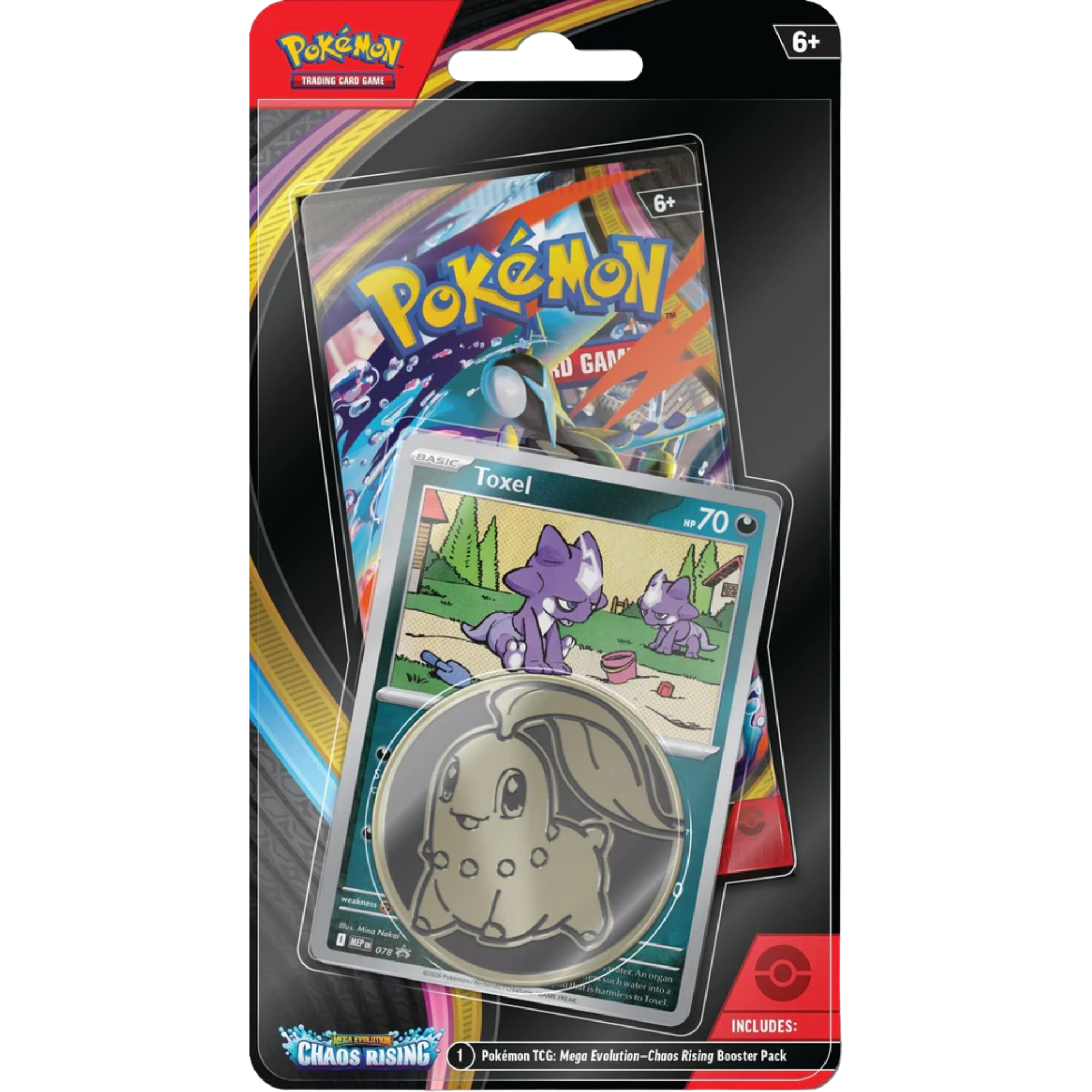 Chaos Rising Single Pack Blister - Toxel ( Mega Evolution ) Pokemon TCG