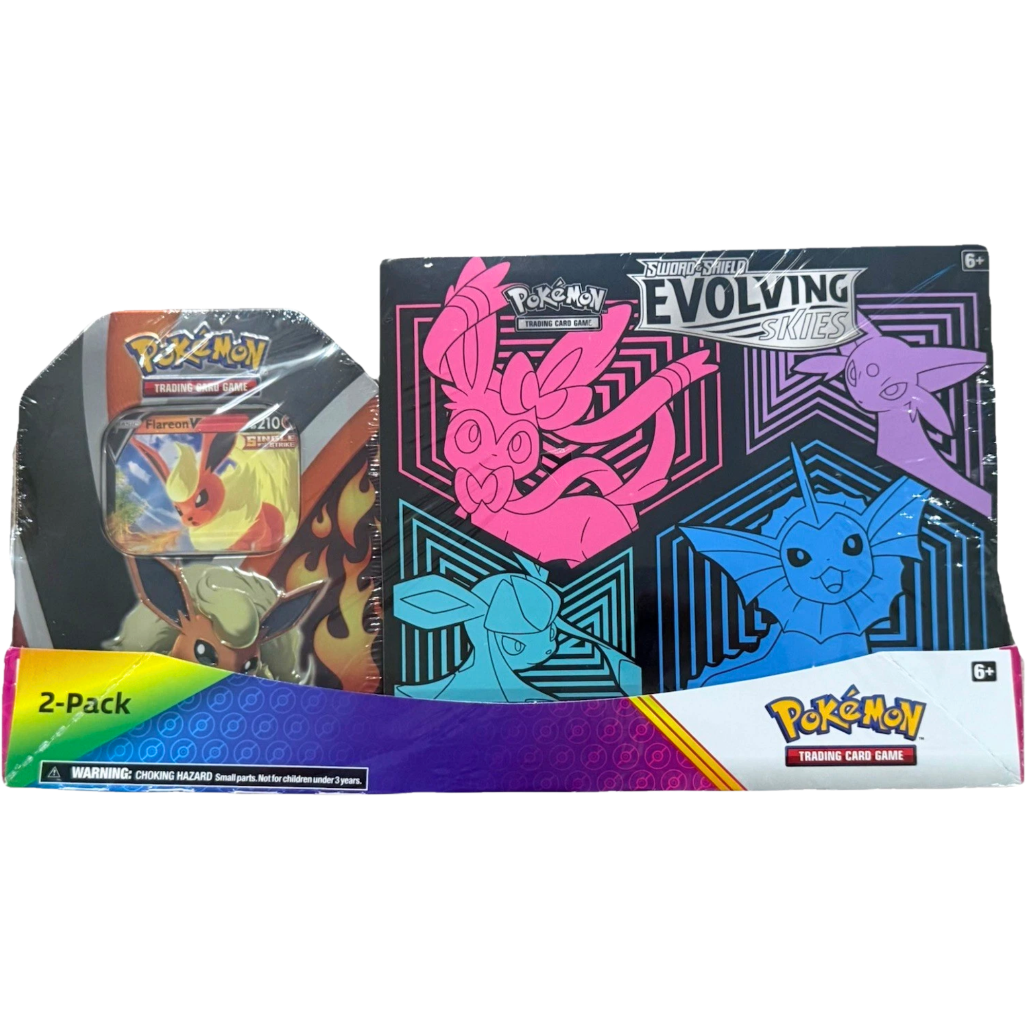 Evolving Skies Elite Trainer Box & Flareon Tin 2-Pack ( Sword & Shield ) Pokemon TCG