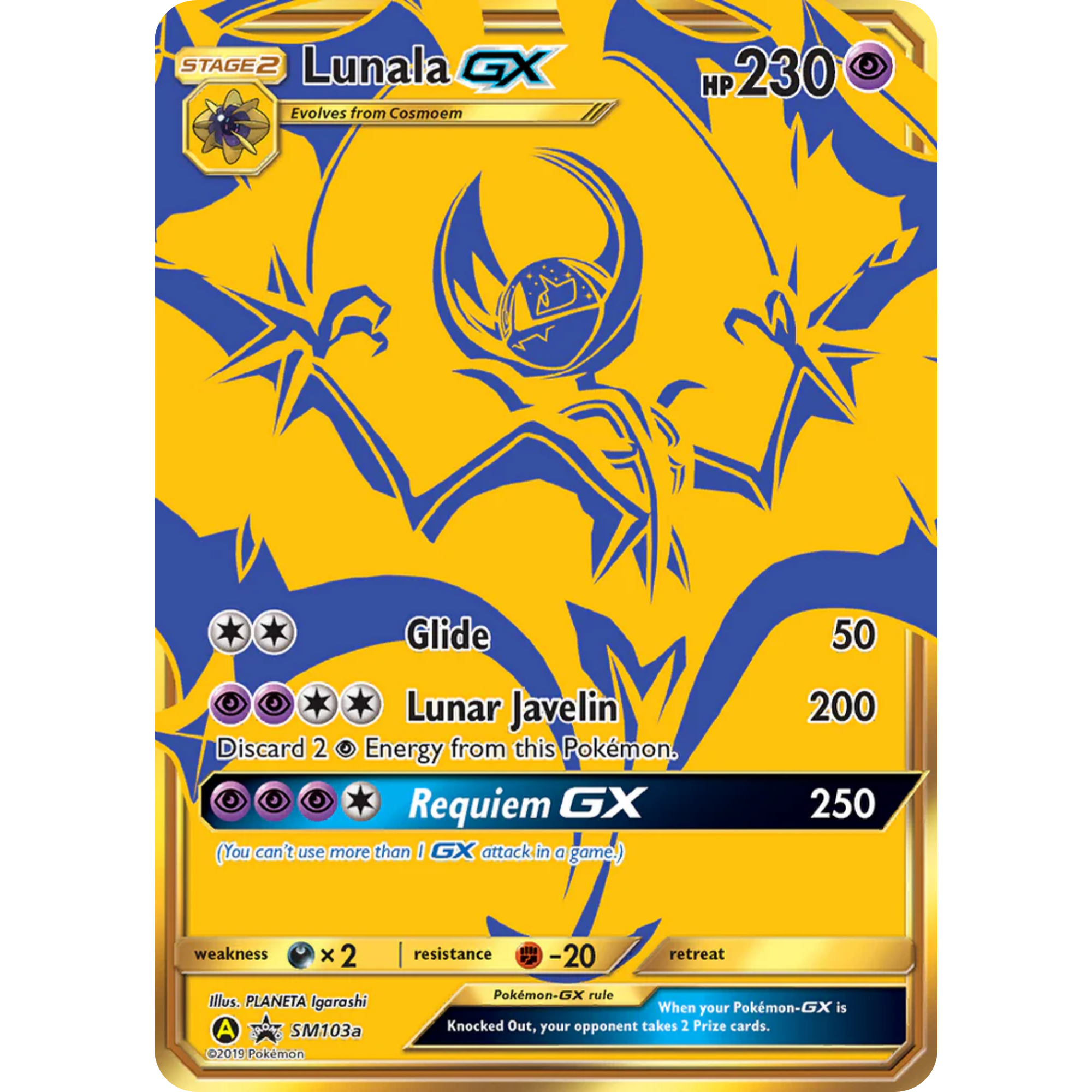 Lunala GX (SM103a) [Sun & Moon: Black Star Promos]