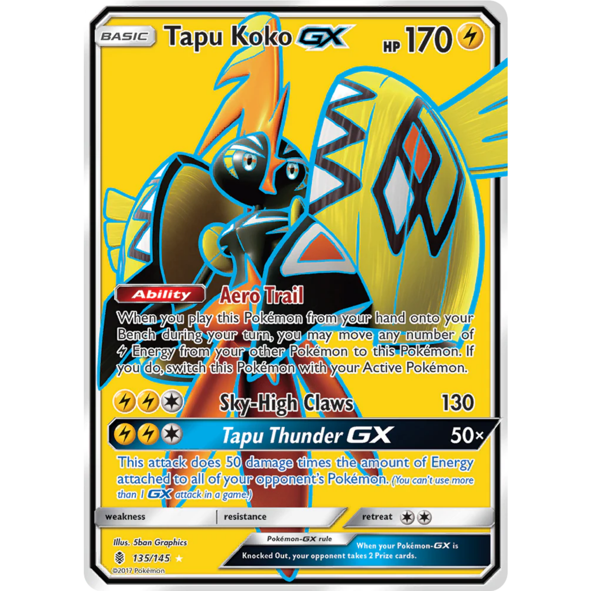 Tapu Koko GX (135/145) [Sun & Moon: Guardians Rising]