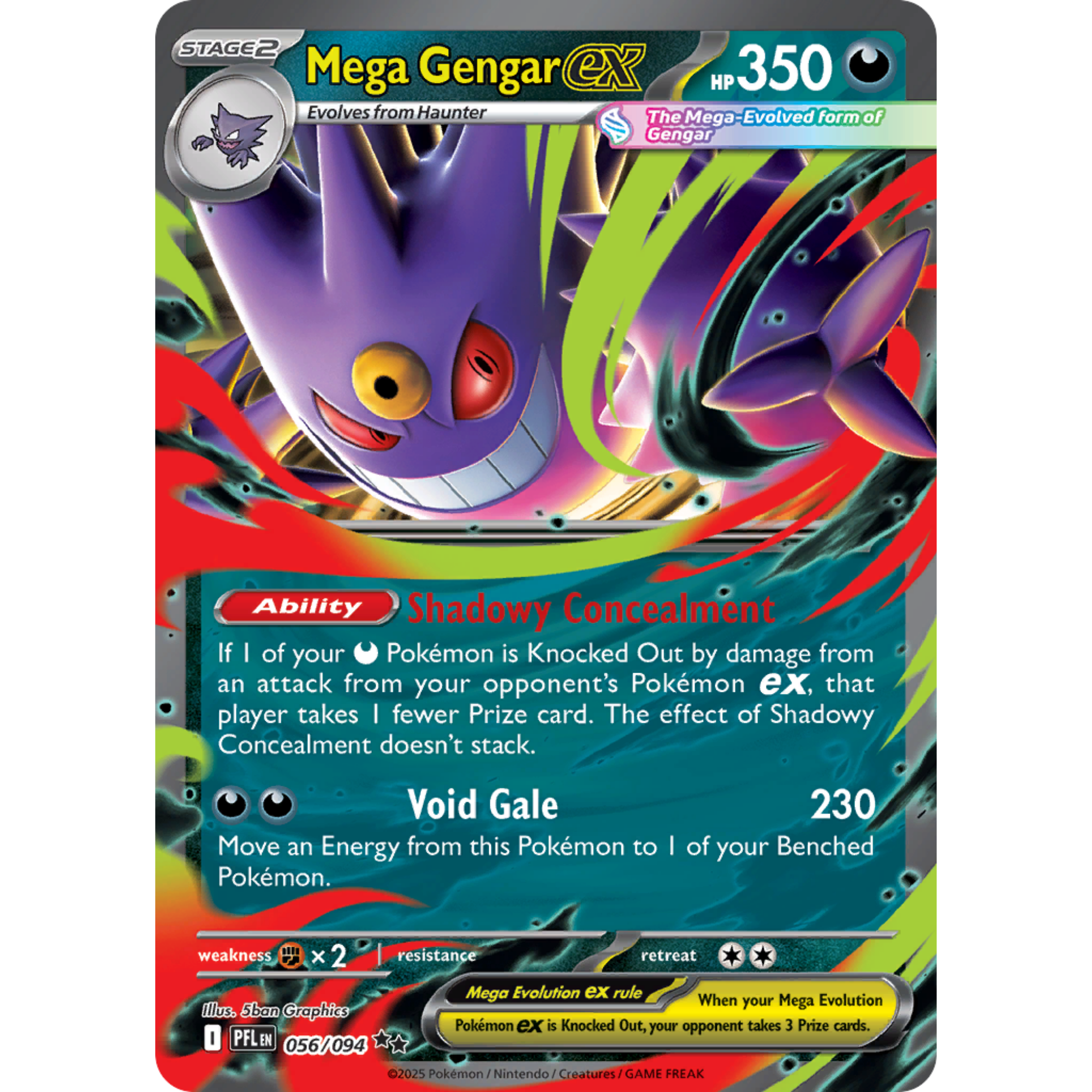 Mega Gengar ex (056/094) [Mega Evolution: Phantasmal Flames]
