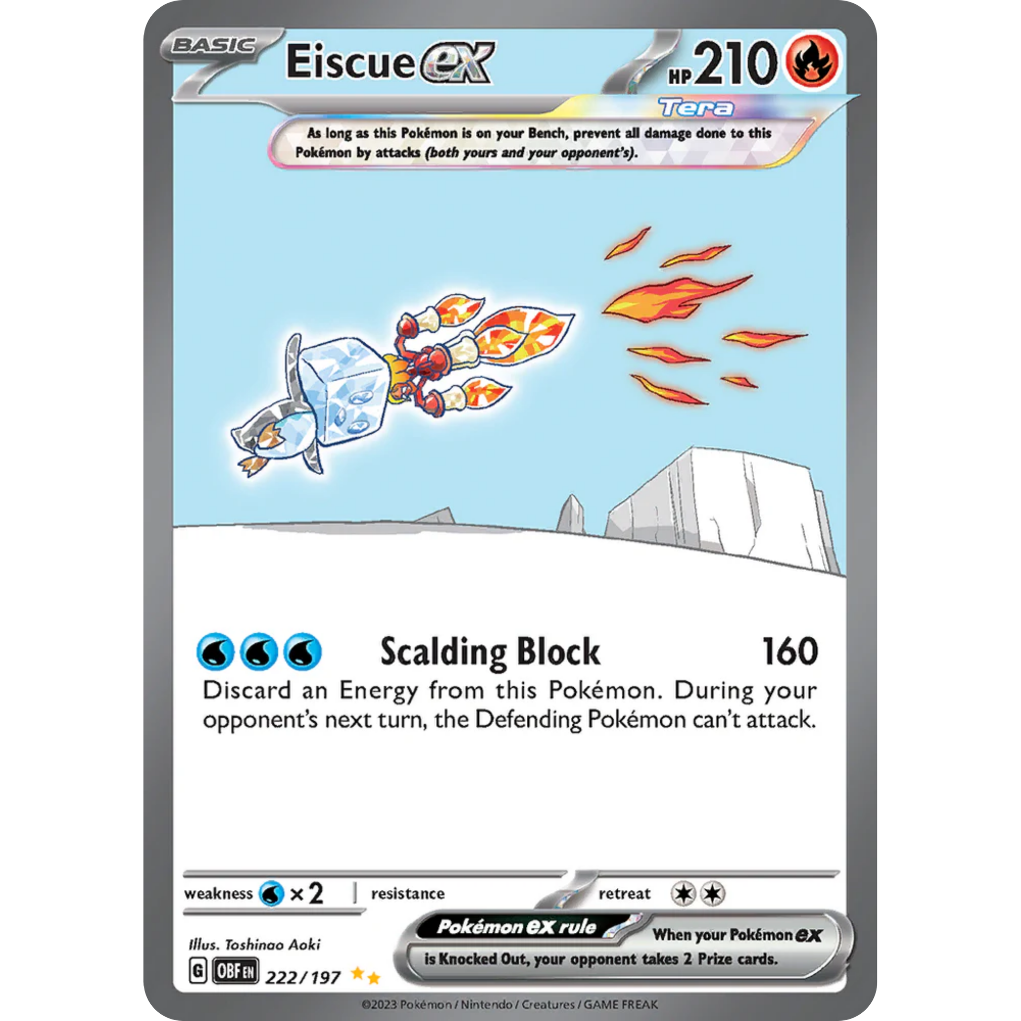 Eiscue ex (222/197) [Scarlet & Violet: Obsidian Flames]