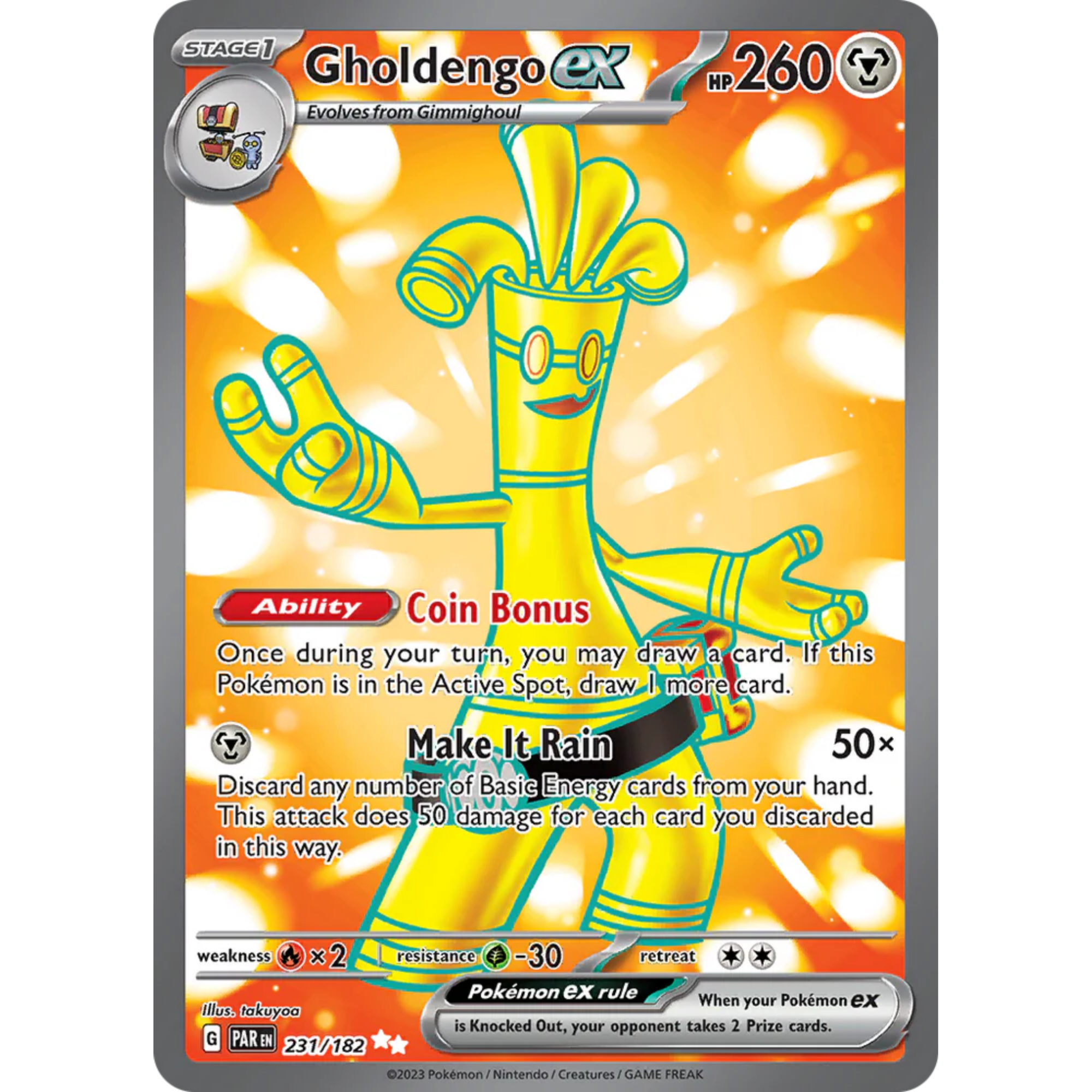 Gholdengo ex (231/182) [Scarlet & Violet: Paradox Rift]