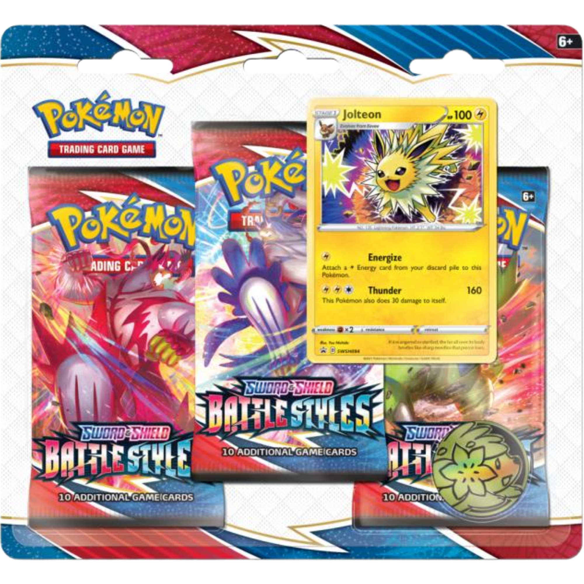Battle Styles 3 Pack Blister - Jolteon ( Sword & Shield ) Pokemon TCG