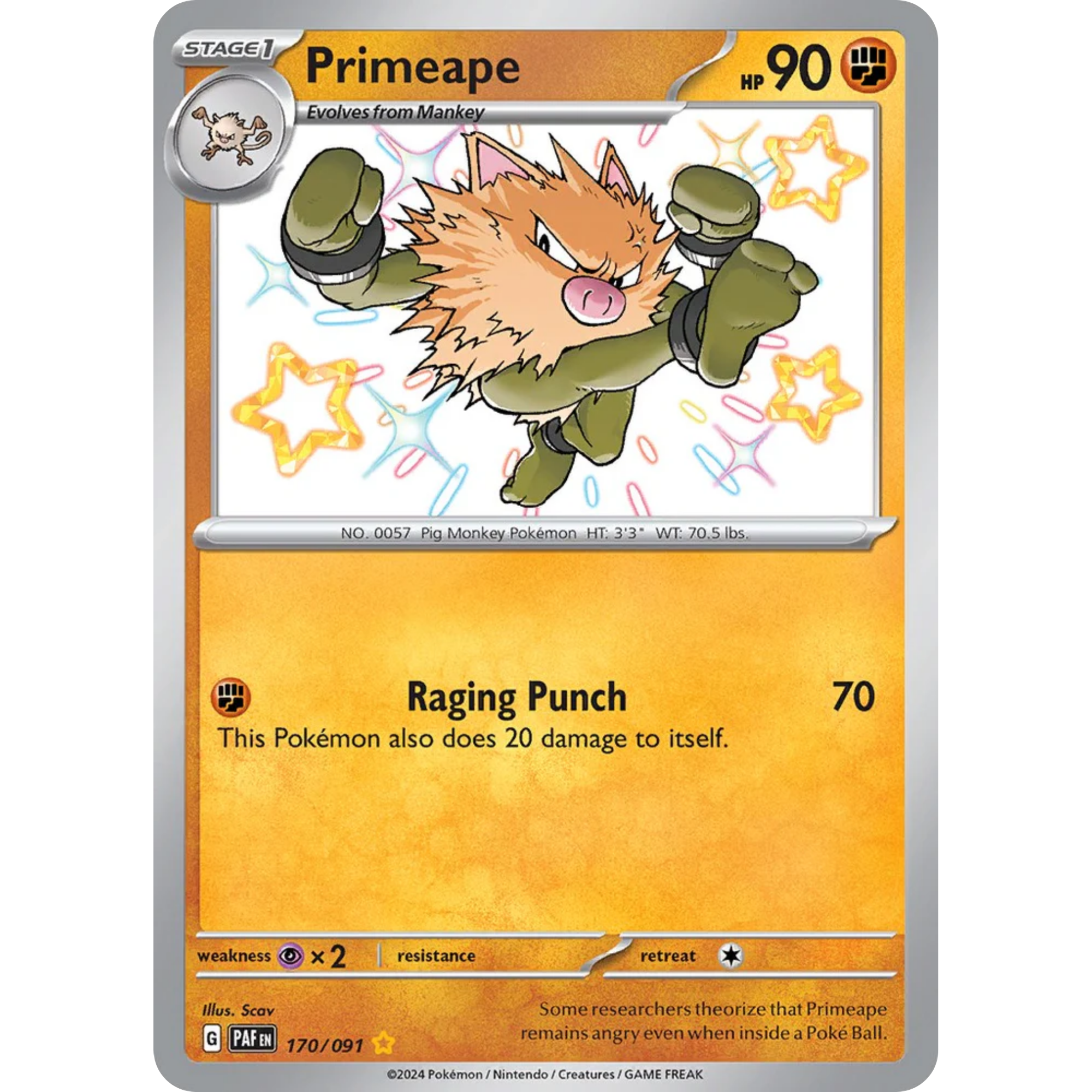 Primeape (170/091) [Scarlet & Violet: Paldean Fates]