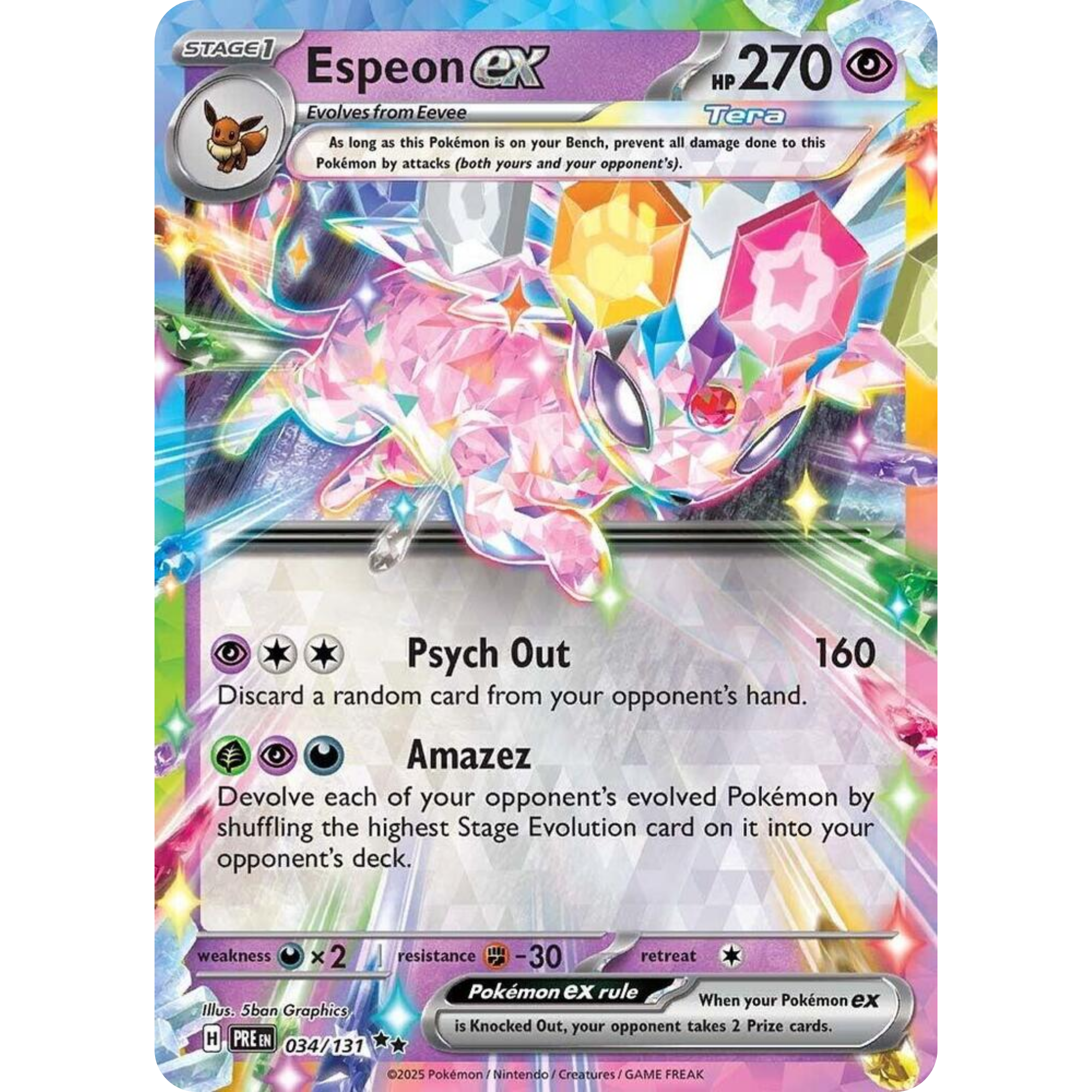 Espeon ex (034/131) [Scarlet & Violet: Prismatic Evolutions]
