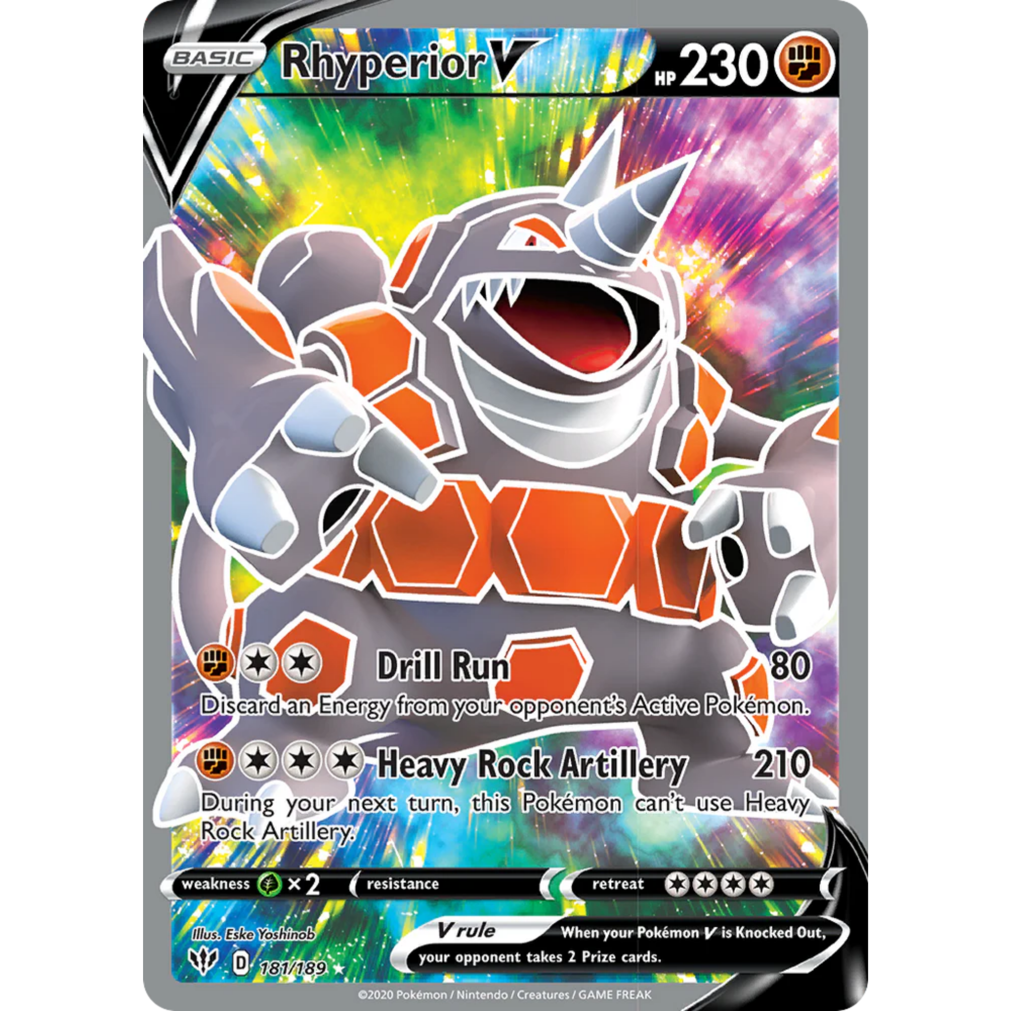 Rhyperior V (181/189) [Sword & Shield: Darkness Ablaze]