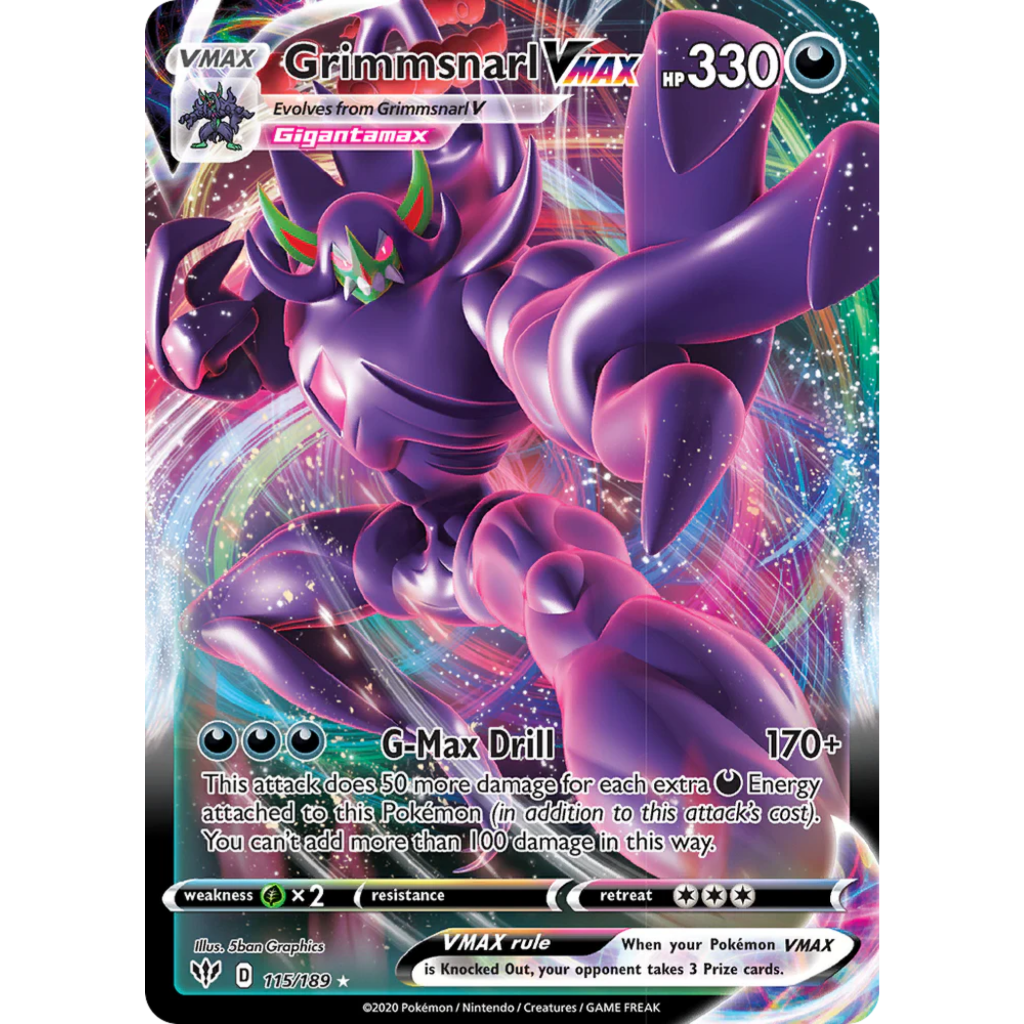 Grimmsnarl VMAX (115/189) [Sword & Shield: Darkness Ablaze]