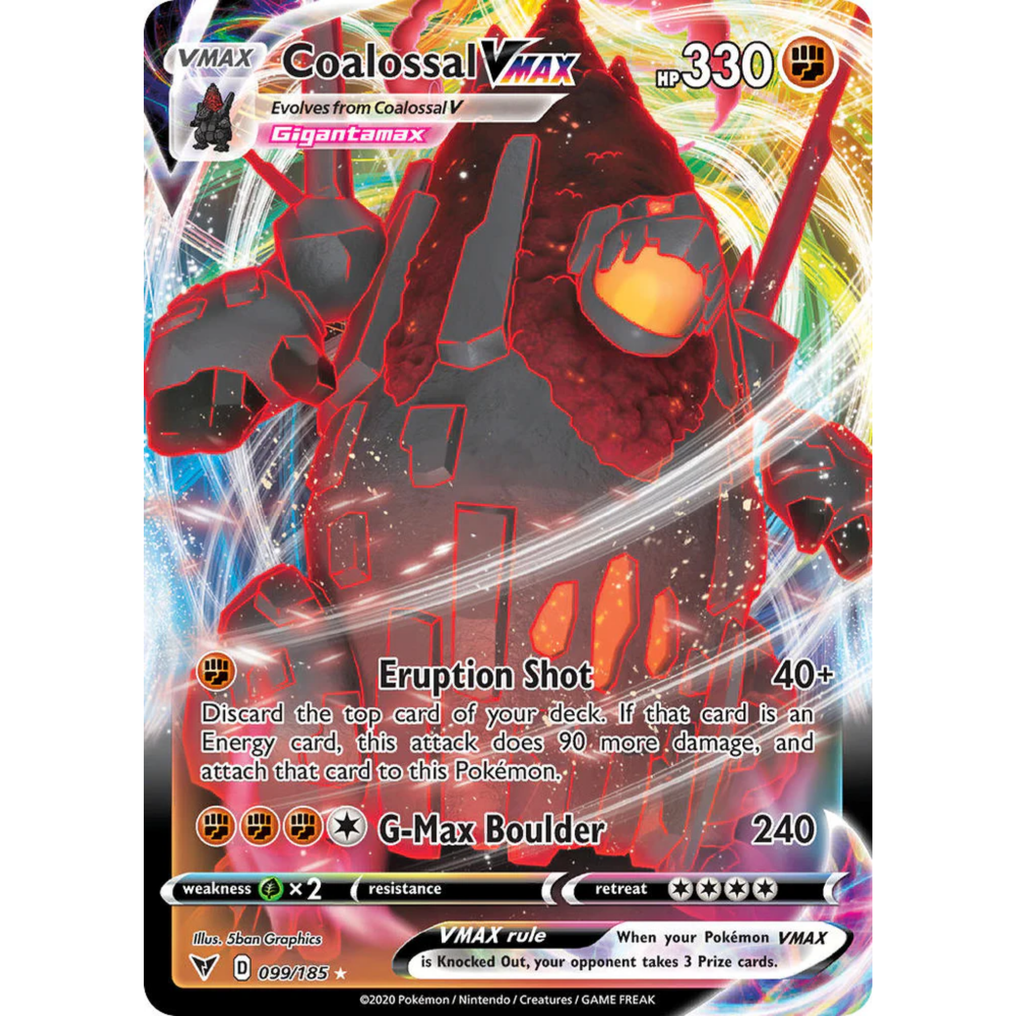 Coalossal VMAX (099/185) [Sword & Shield: Vivid Voltage]