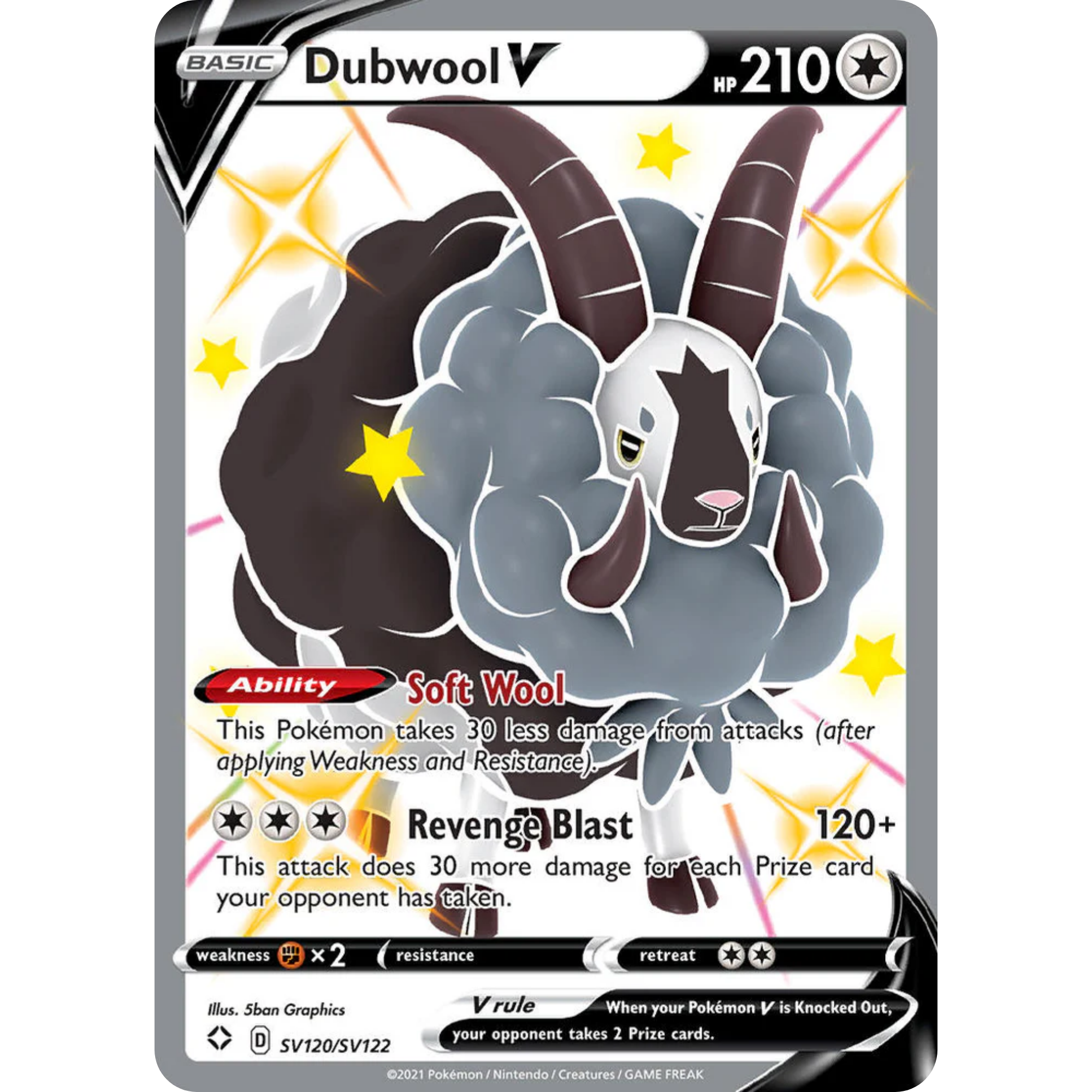 Dubwool V (SV120/SV122) [Sword & Shield: Shining Fates]