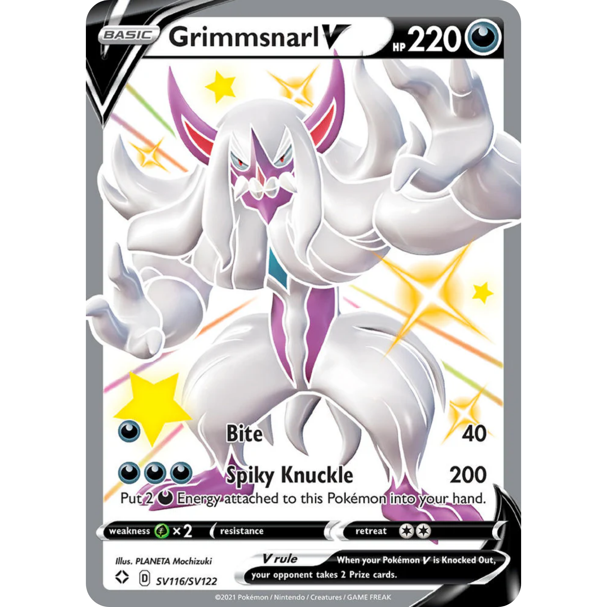 Grimmsnarl V (SV116/SV122) [Sword & Shield: Shining Fates]
