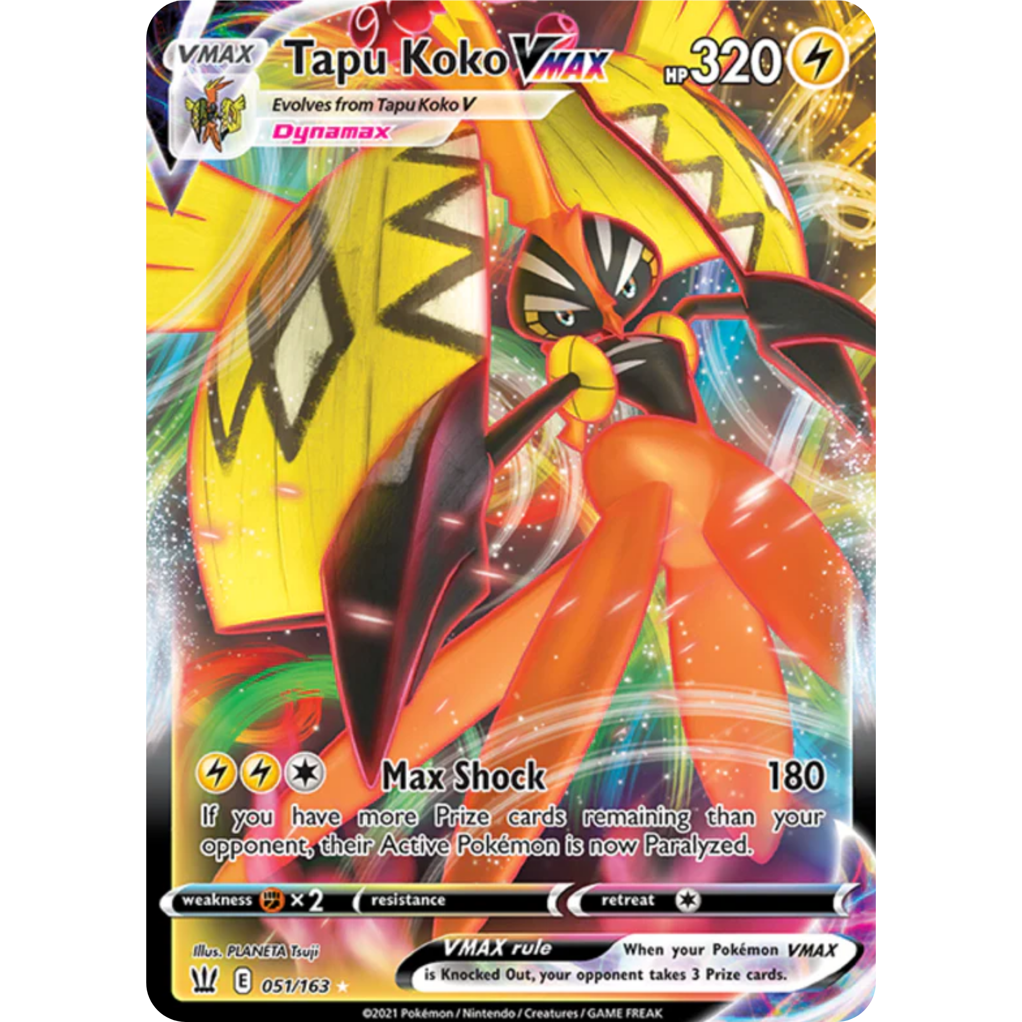 Tapu Koko VMAX (051/163) [Sword & Shield: Battle Styles]