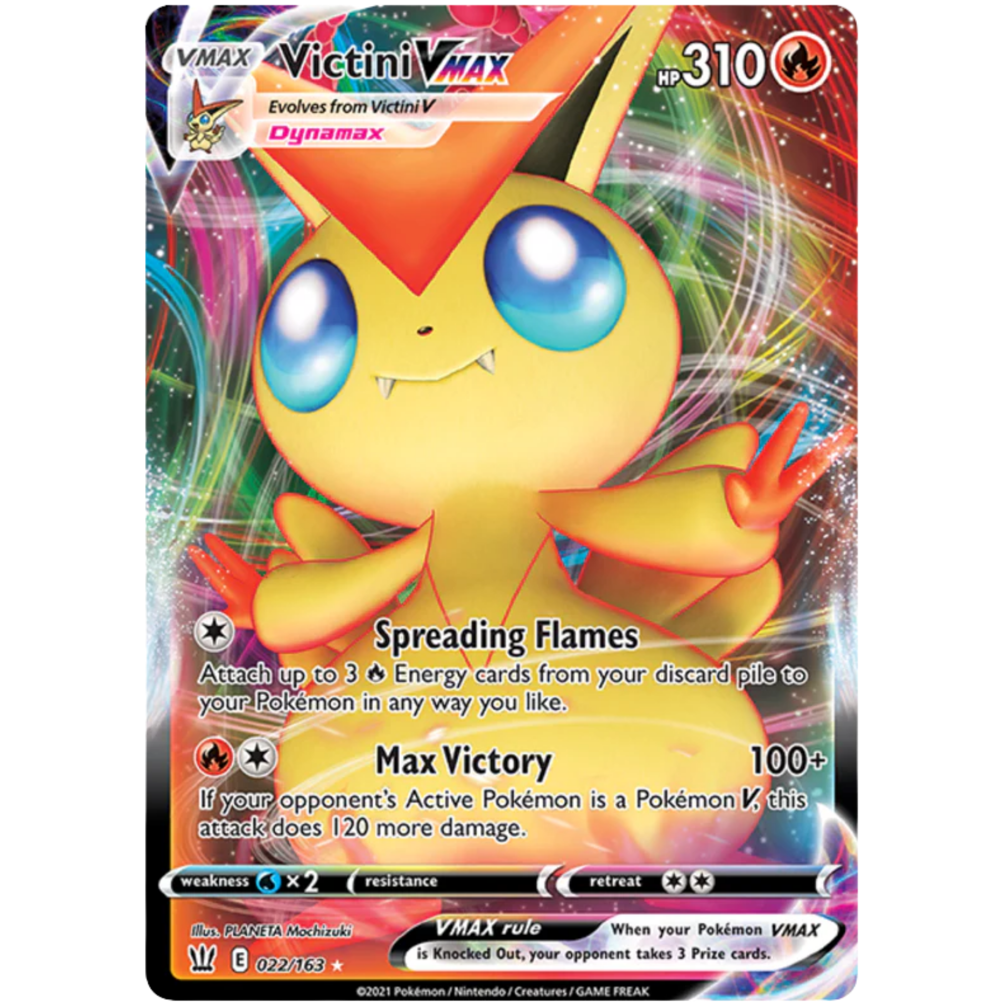 Victini VMAX (022/163) [Sword & Shield: Battle Styles]