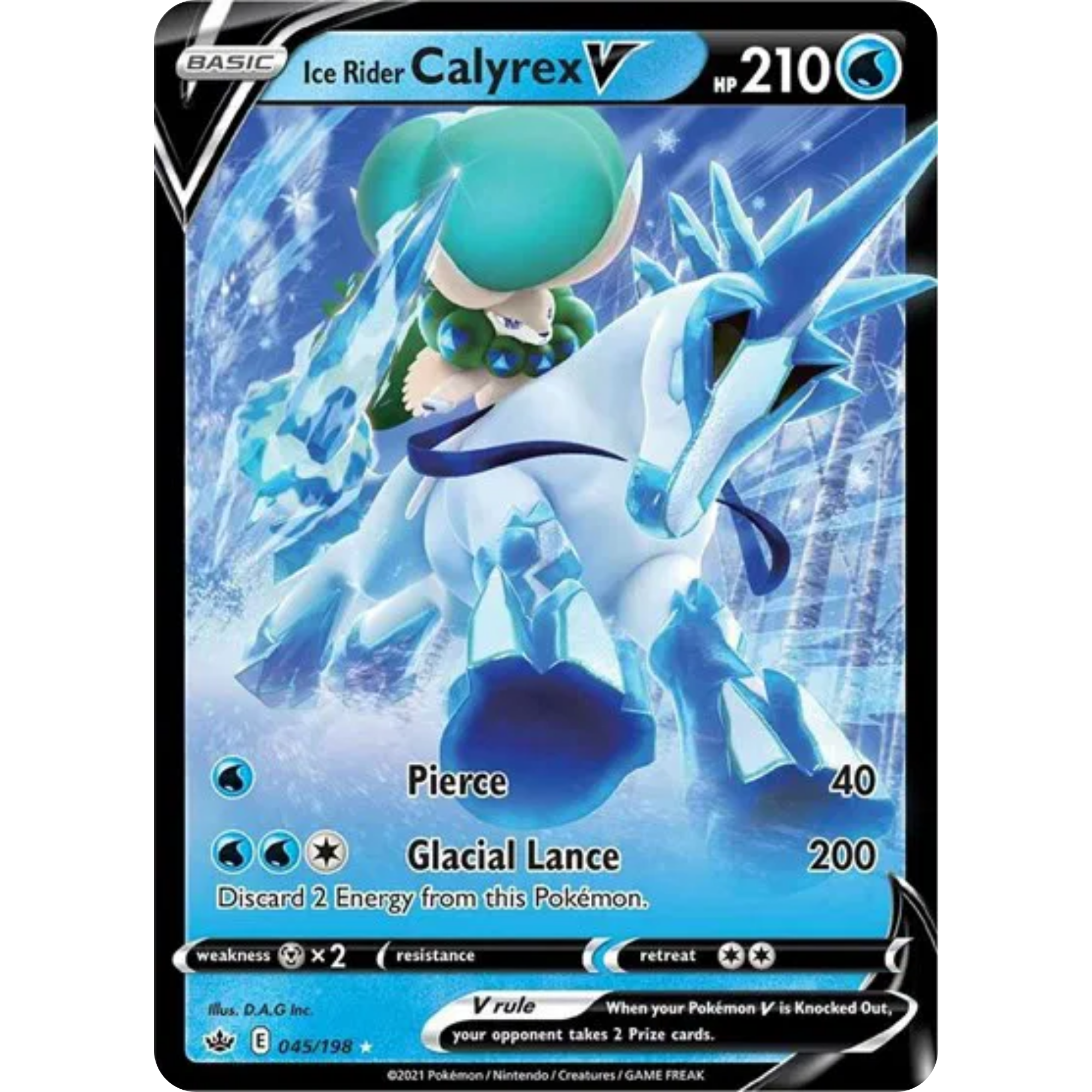 Ice Rider Calyrex V (045/198) [Sword & Shield: Chilling Reign]