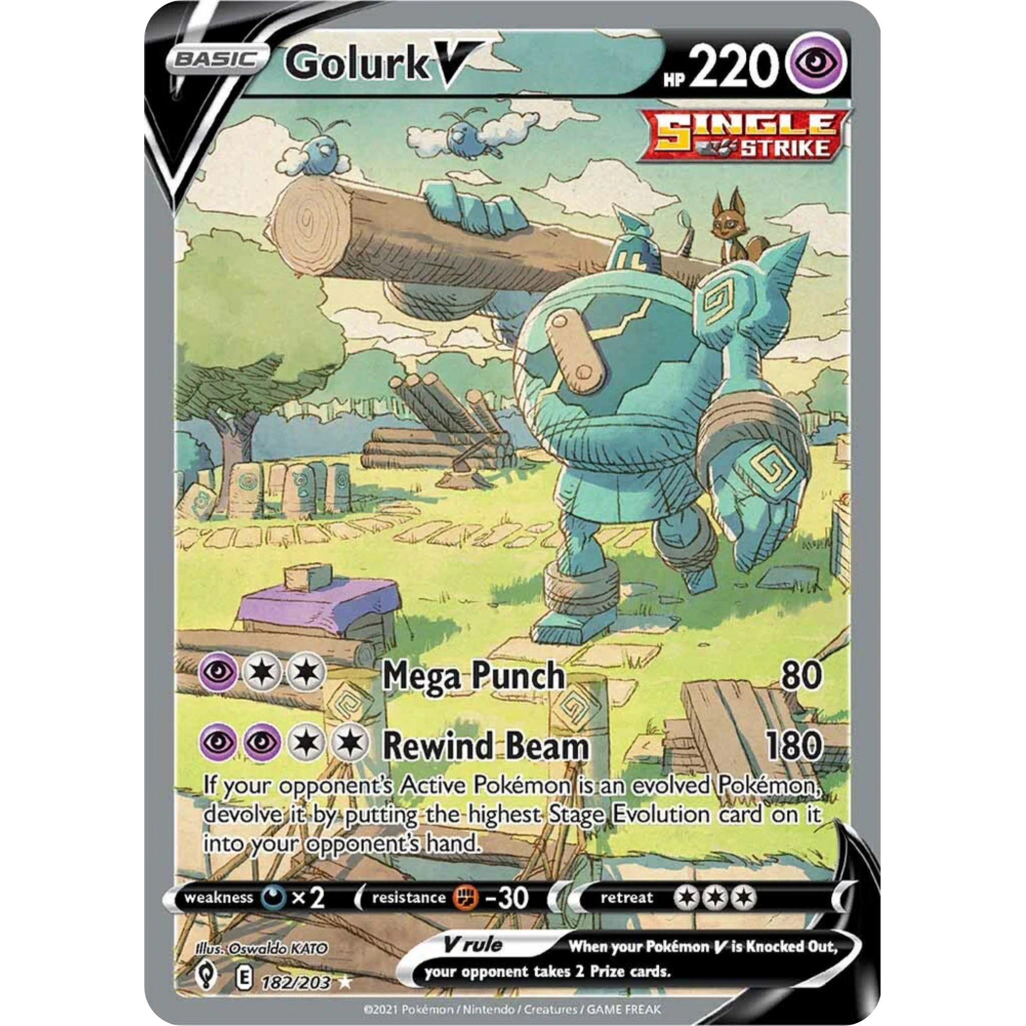 Golurk V (182/203) [Sword & Shield: Evolving Skies]