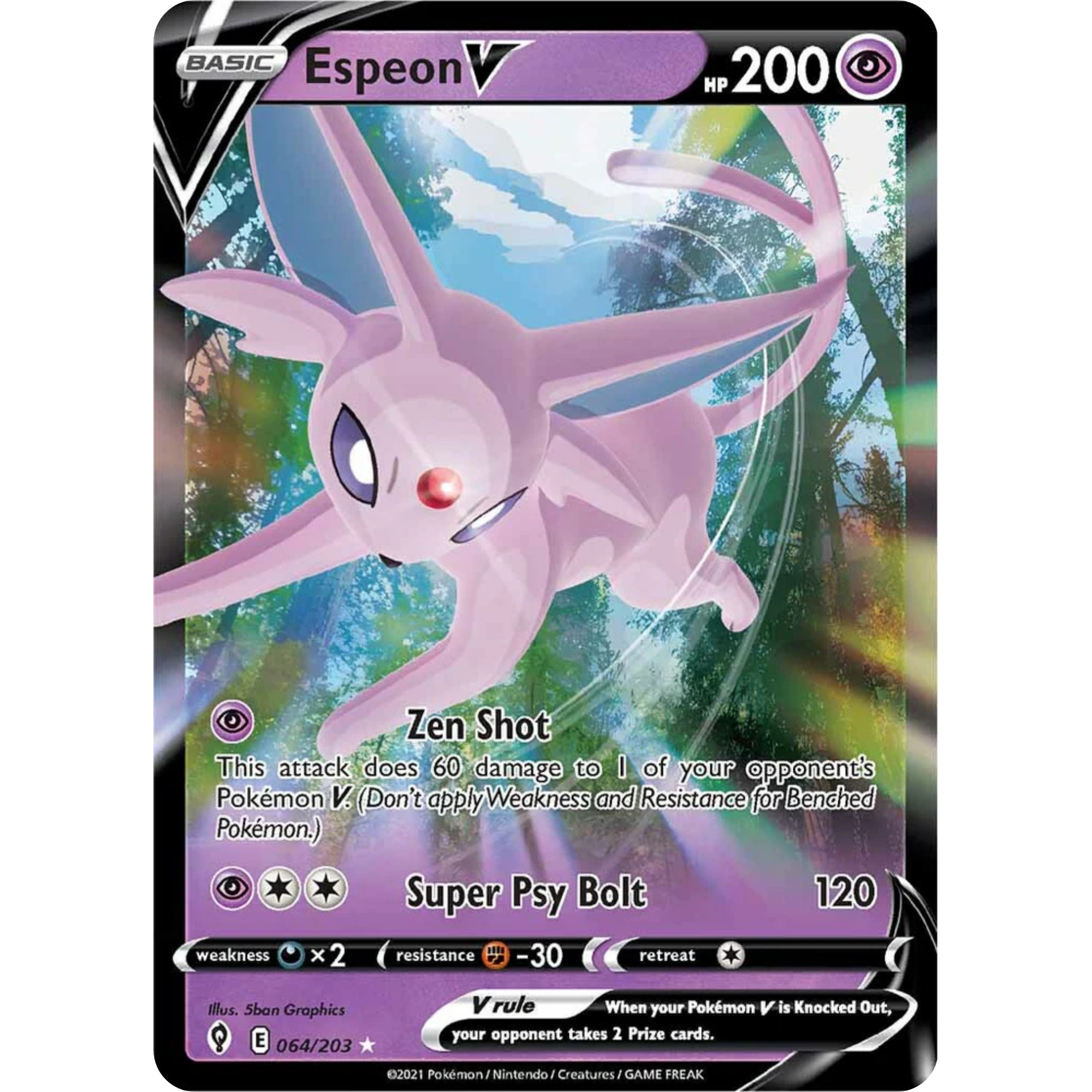 Espeon V (064/203) [Sword & Shield: Evolving Skies]