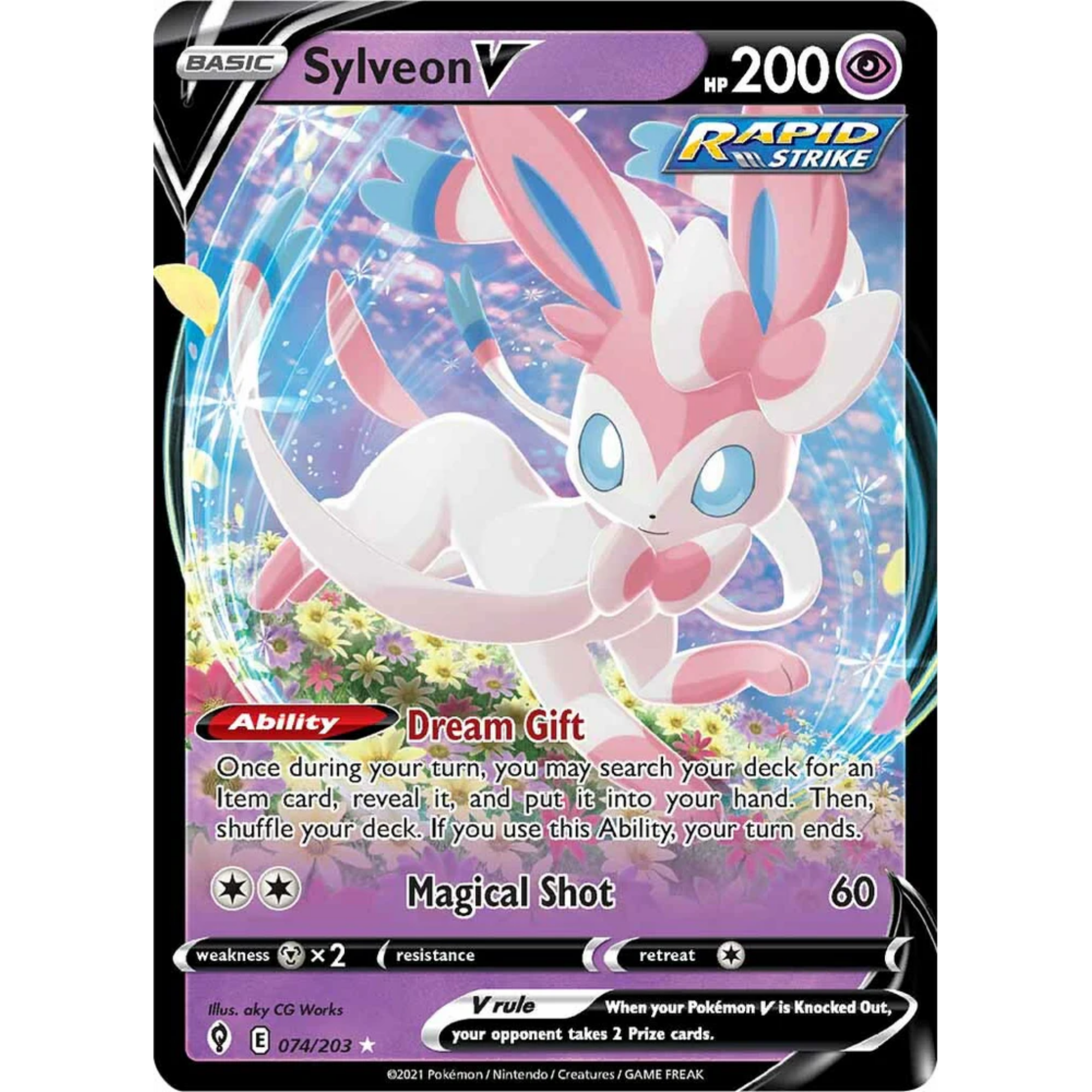 Sylveon V (074/203) [Sword & Shield: Evolving Skies]
