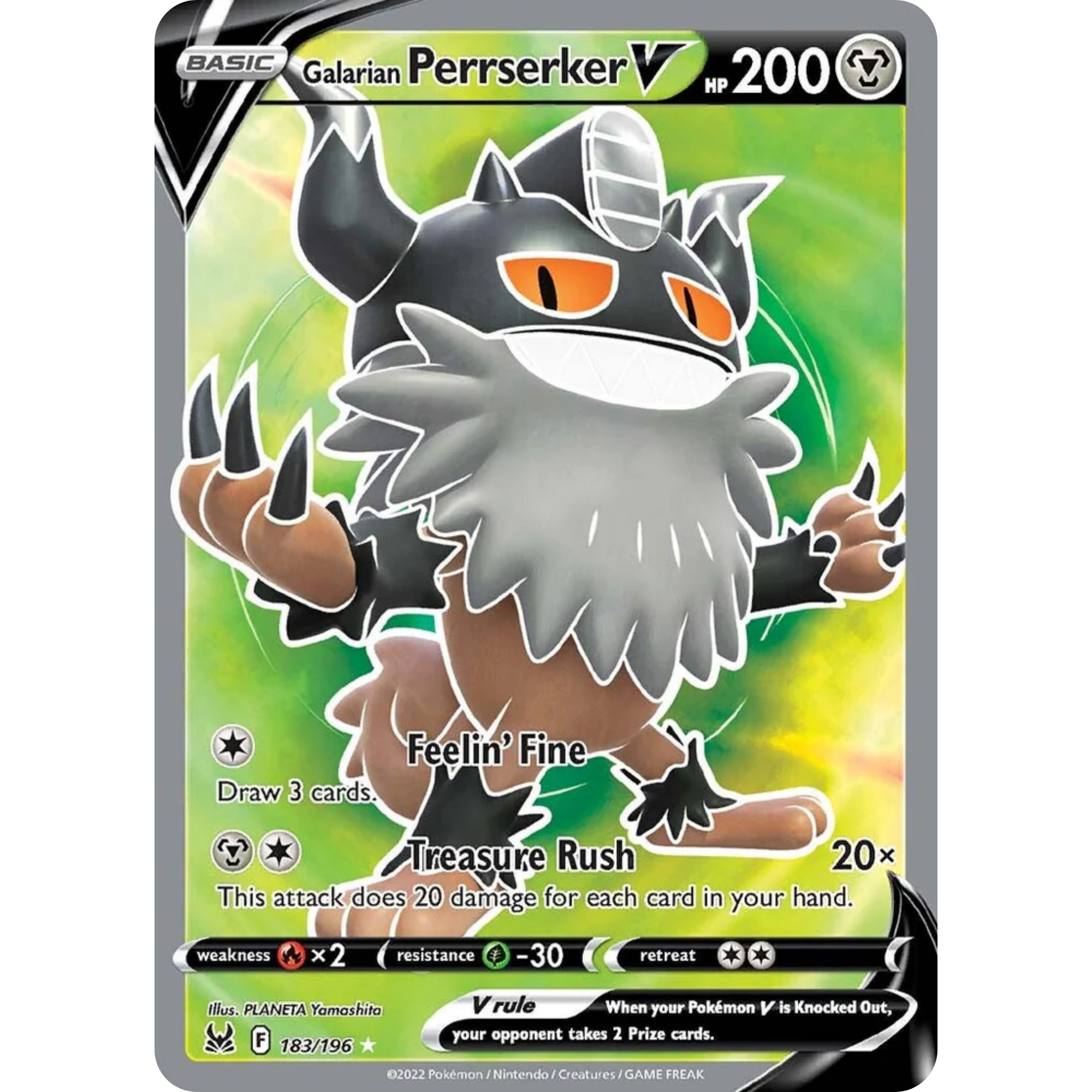 Galarian Perrserker V (183/196) [Sword & Shield: Lost Origin]