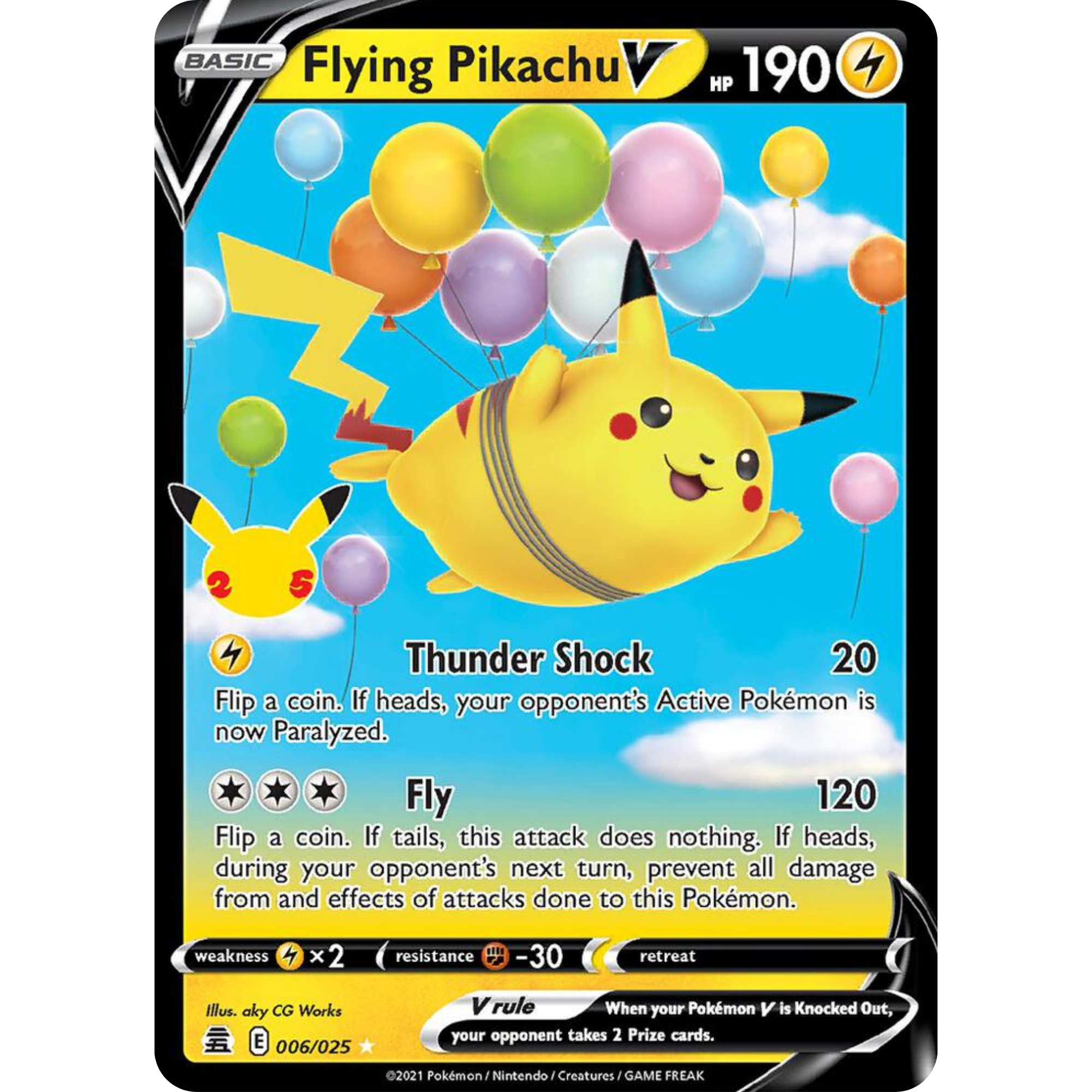 Flying Pikachu V (006/025) [Celebrations: 25th Anniversary]