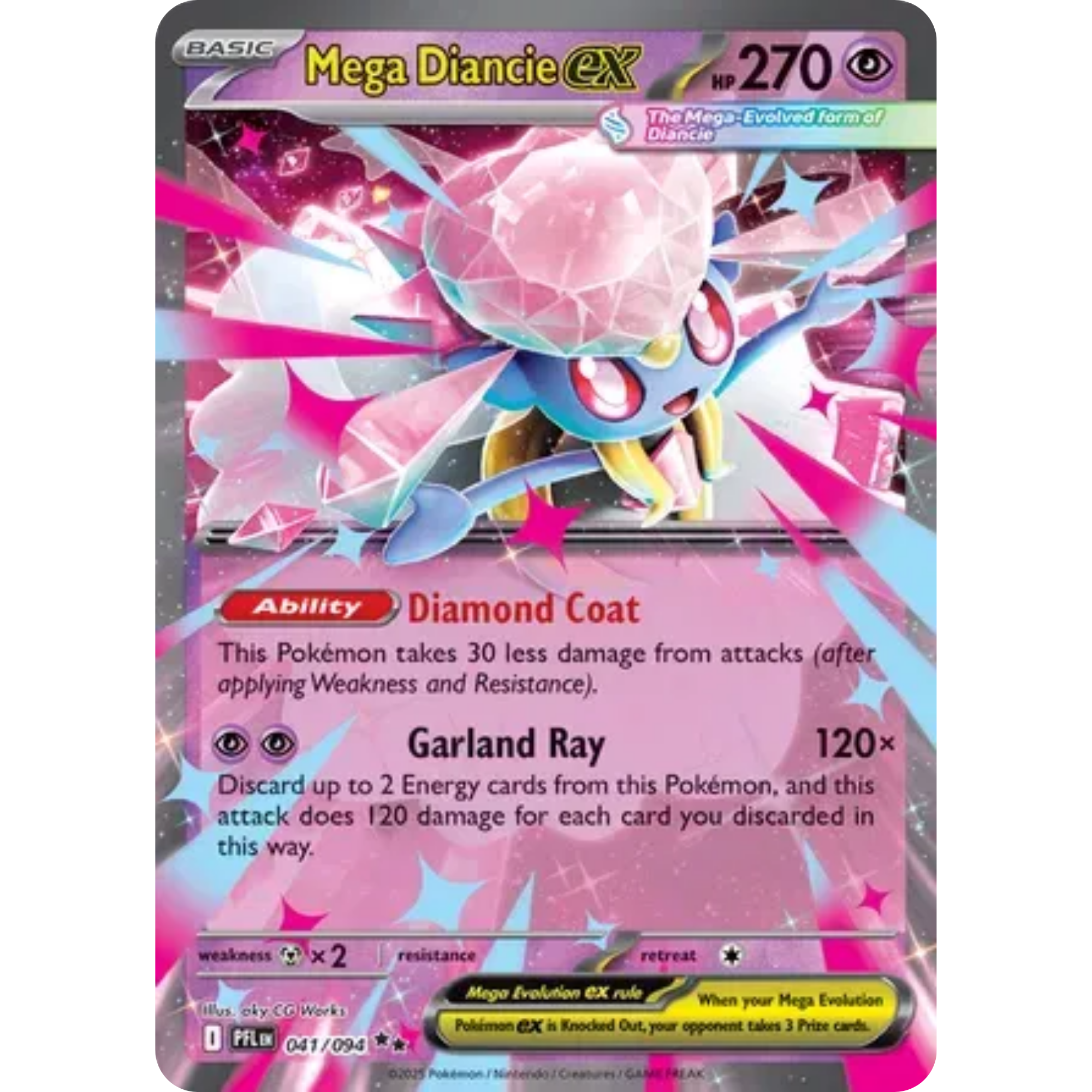 Mega Diancie ex (041/094) [Mega Evolution: Phantasmal Flames]