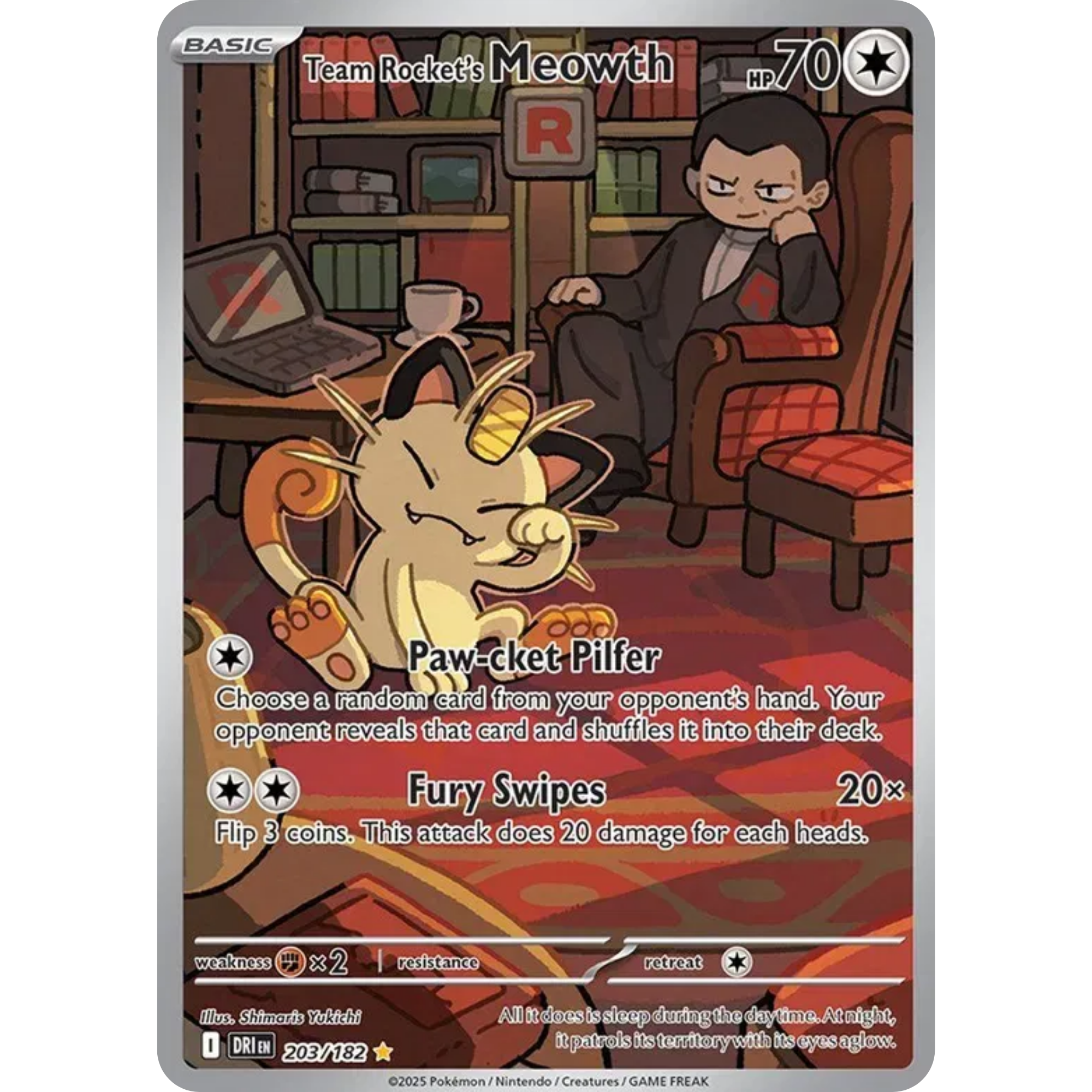 Team Rocket's Meowth (203/182) [Scarlet & Violet: Destined Rivals]