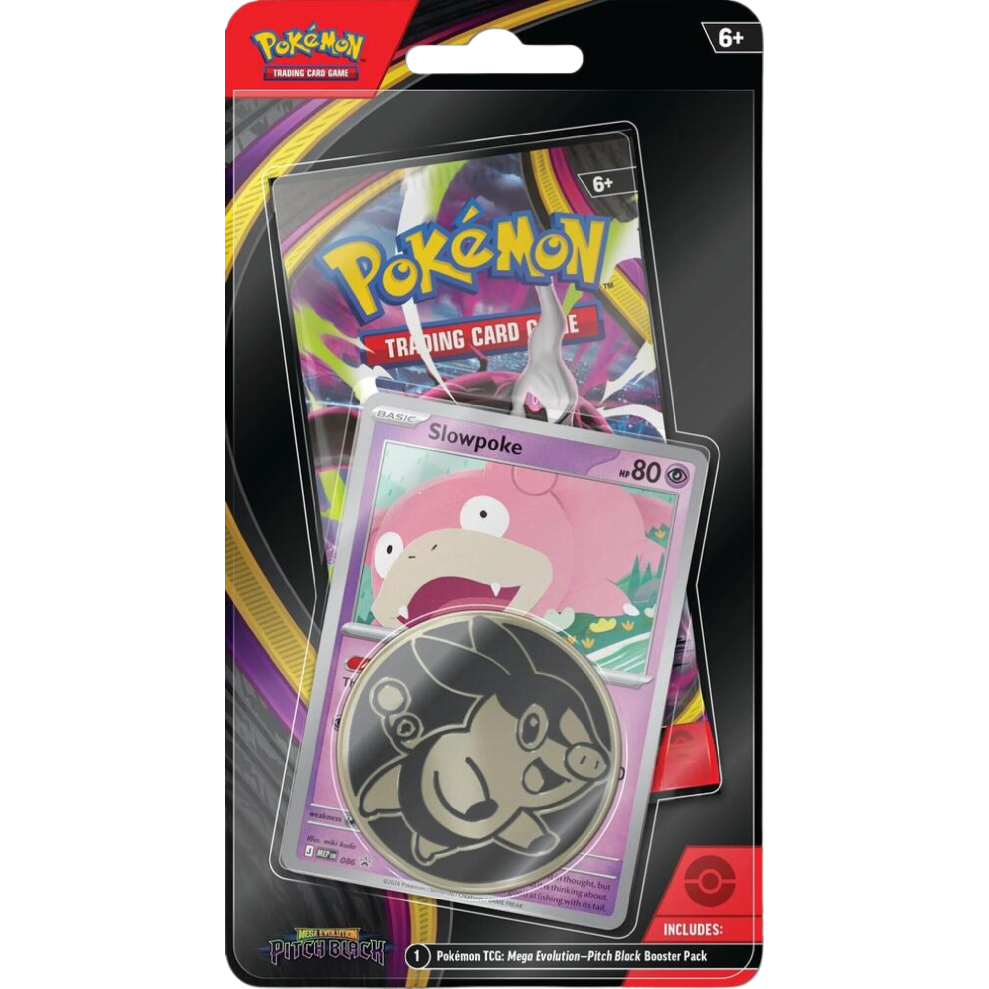 [PRE-ORDER] Pitch Black Checklane Single Pack Blister - Slowpoke ( Mega Evolution ) Pokemon TCG