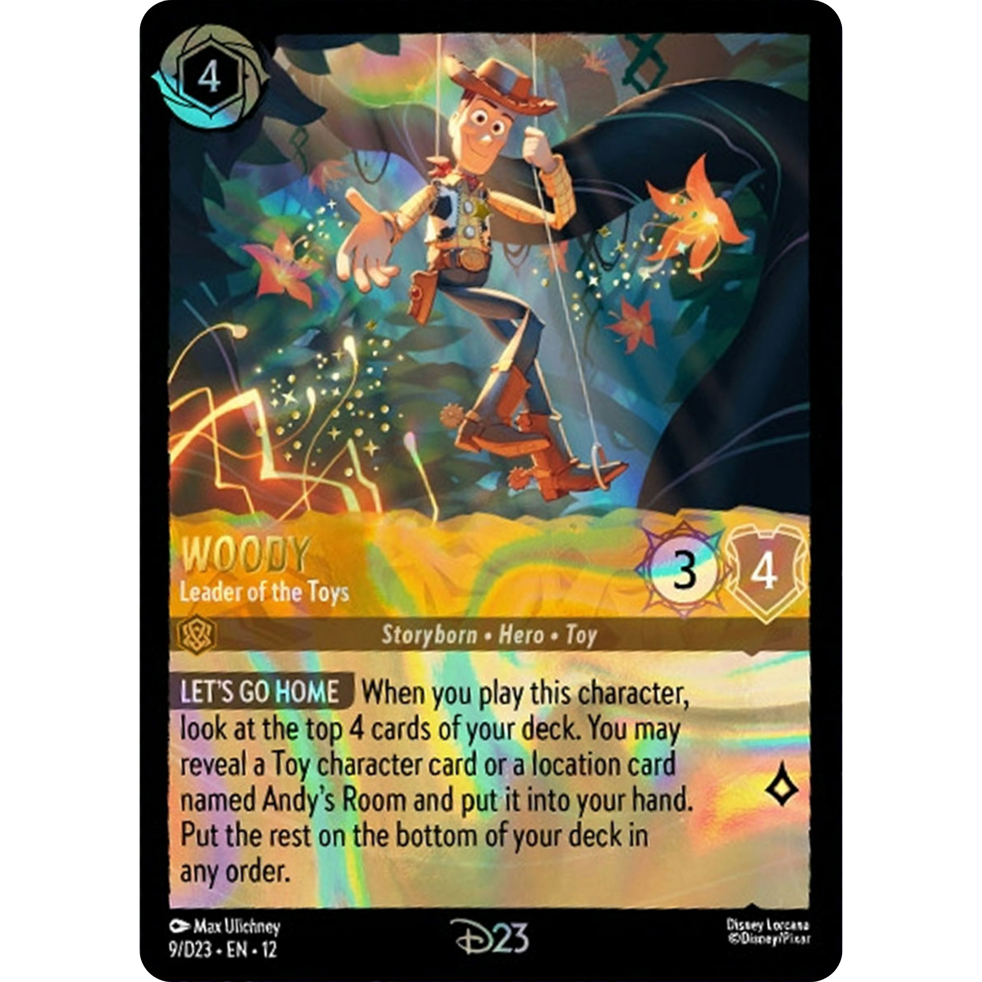 Woody Leader of the Toys (9/D23) [Exclusive Promo Card]