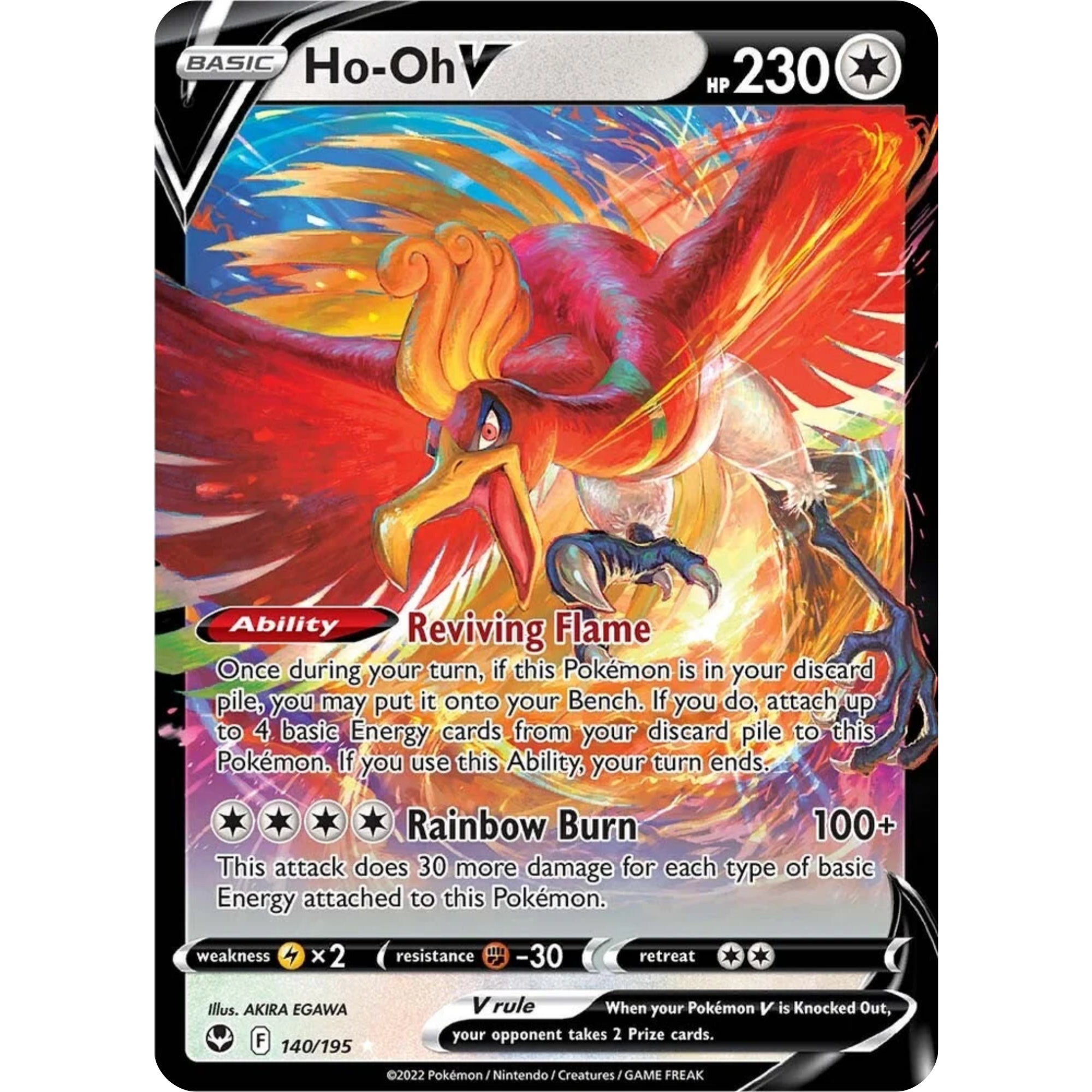 Ho-oh V (140/195) [Sword & Shield: Silver Tempest]