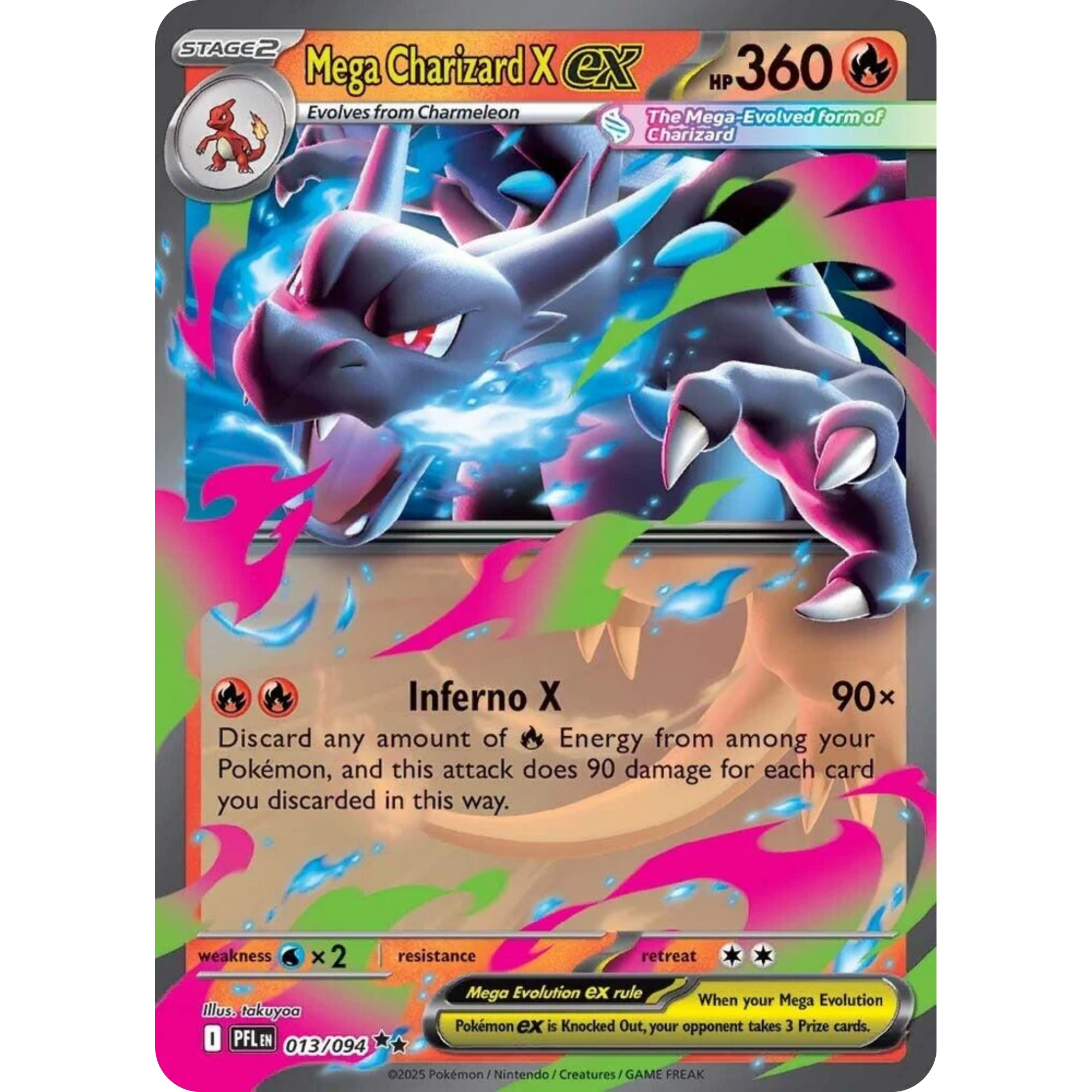 Mega Charizard X ex (013/094) [Mega Evolution: Phantasmal Flames]