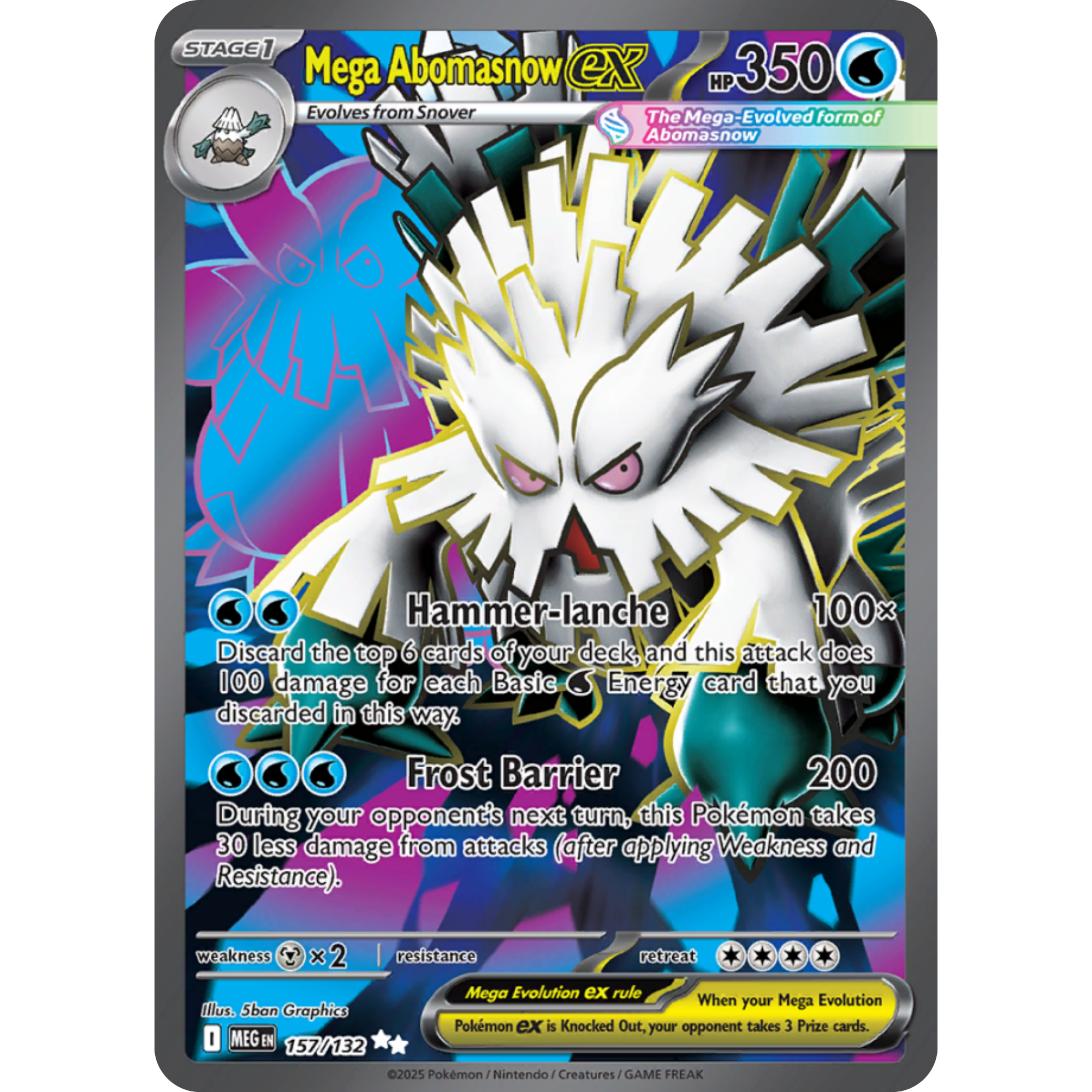 Mega Abomasnow ex (157/132) [Mega Evolution: Base Set]