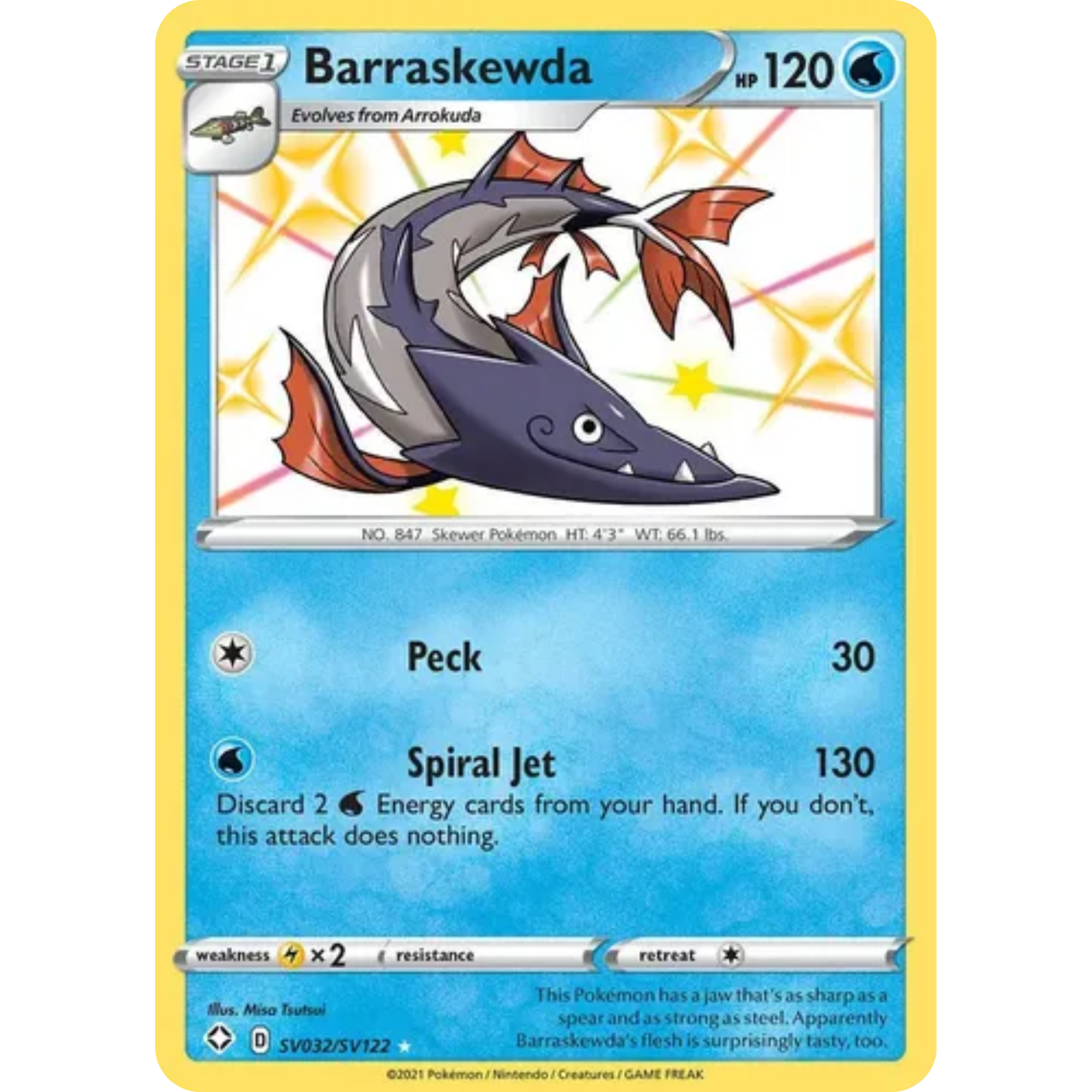 Barraskewda (SV032/SV122) [Sword & Shield: Shining Fates]
