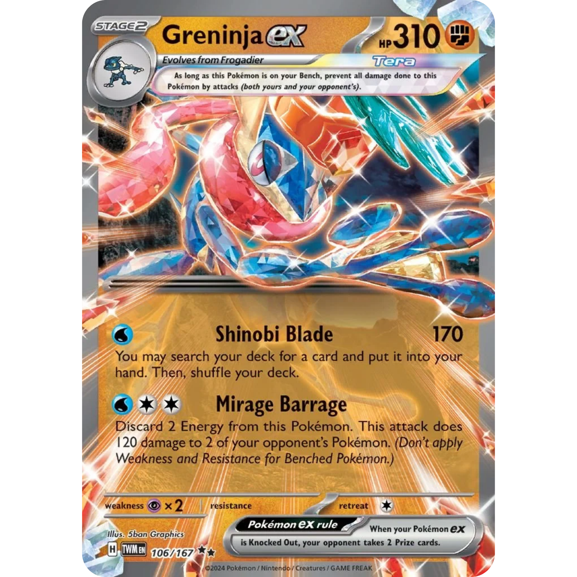 Greninja ex (106/167) [Scarlet & Violet: Twilight Masquerade]