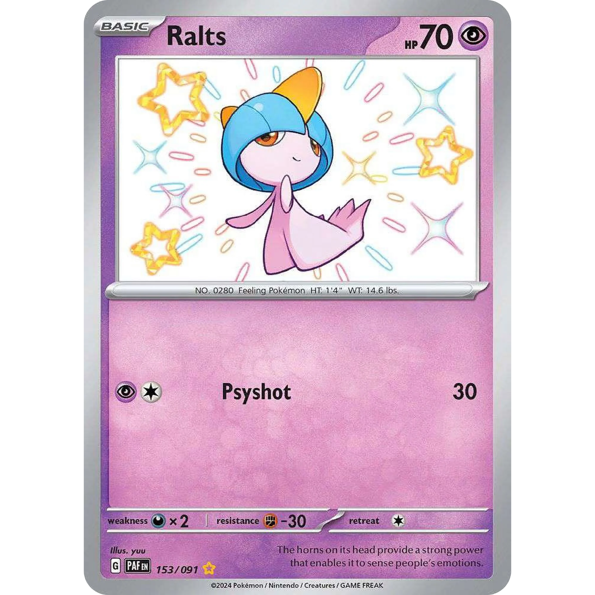 Ralts (153/091) [Scarlet & Violet: Paldean Fates]