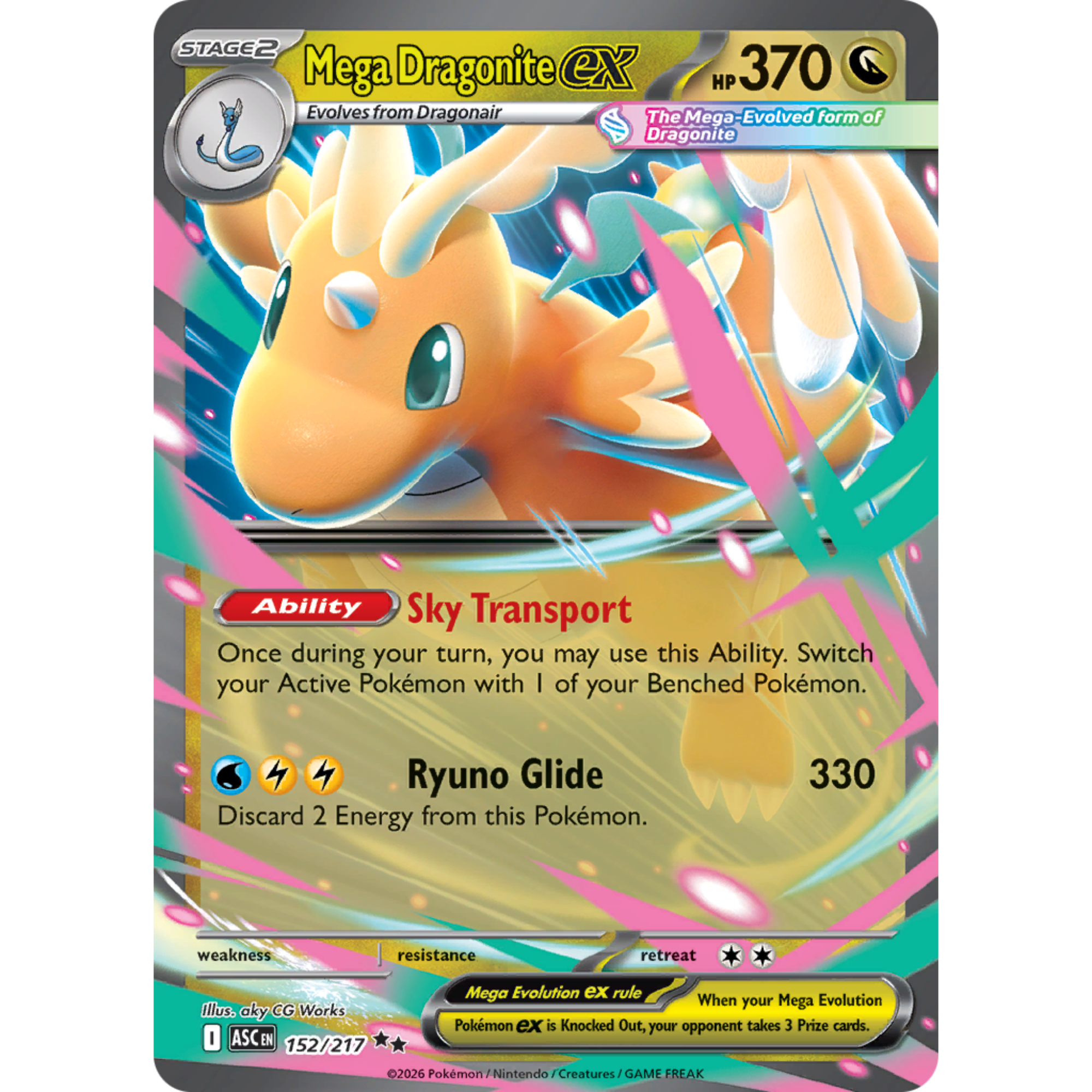 Mega Dragonite ex (152/217) [Mega Evolution: Ascended Heroes]