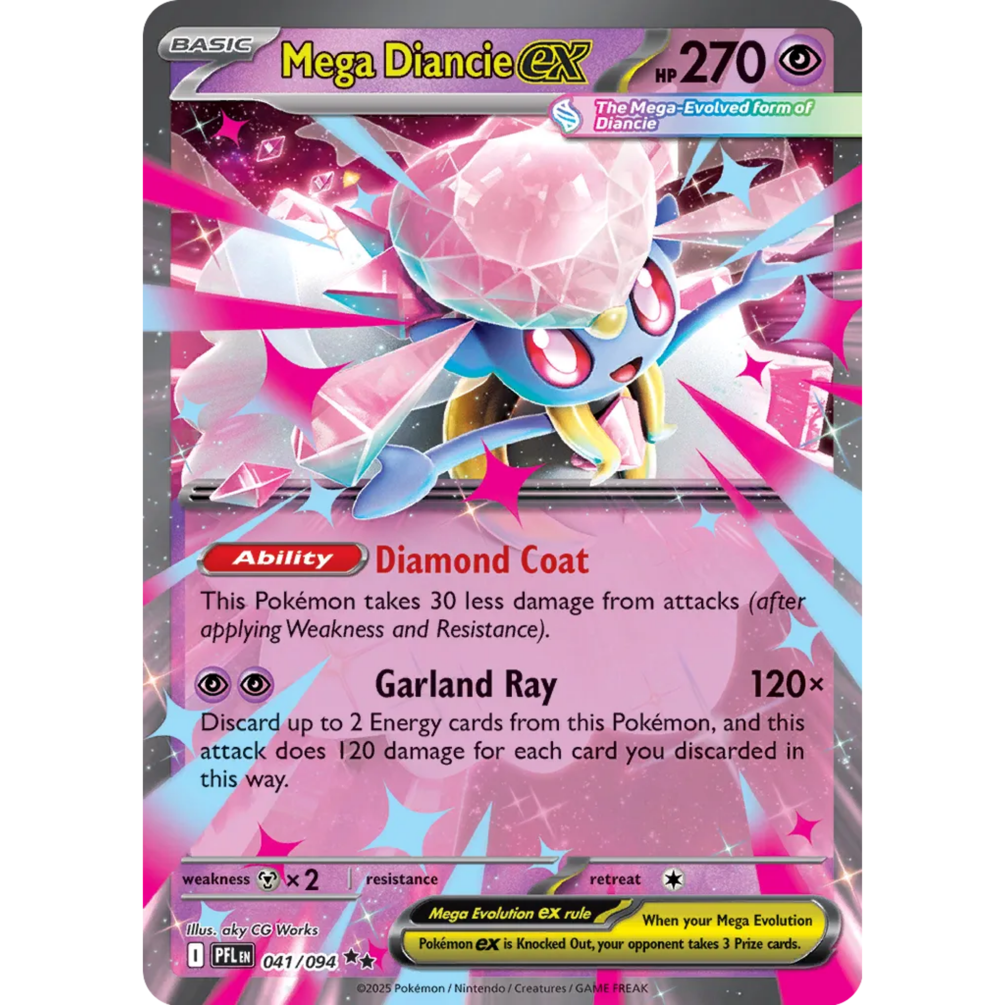 Mega Diancie ex (041/094) [Mega Evolution: Phantasmal Flames]