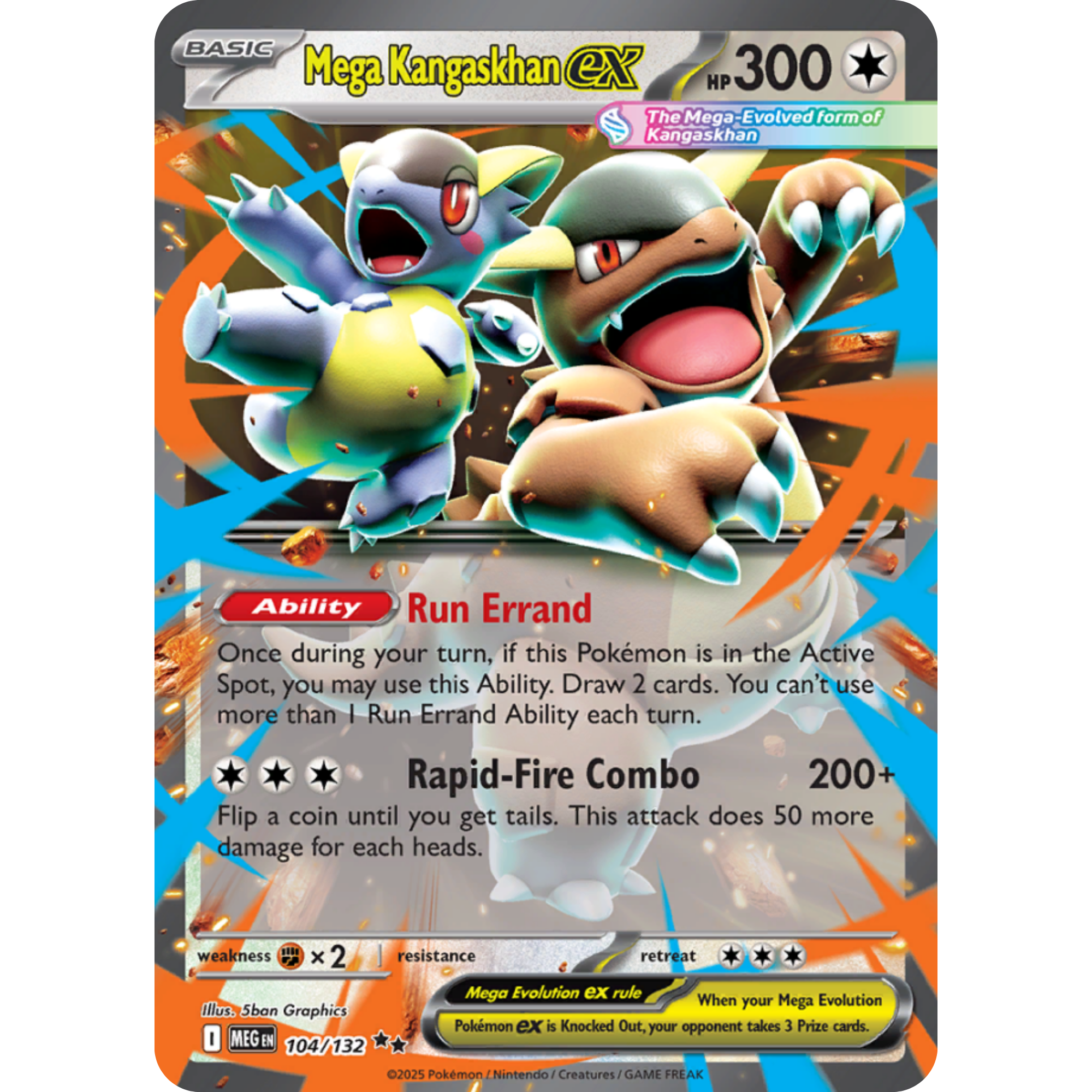 Mega Kangaskhan ex (104/132) [Mega Evolution: Base Set]