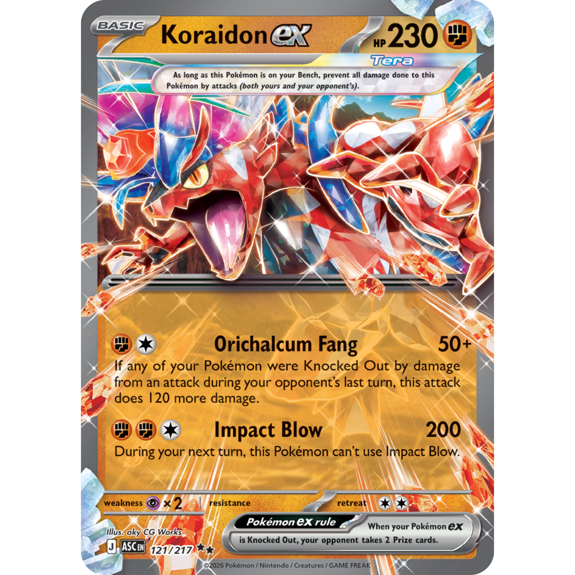 Koraidon ex (121/217) [Mega Evolution: Ascended Heroes]