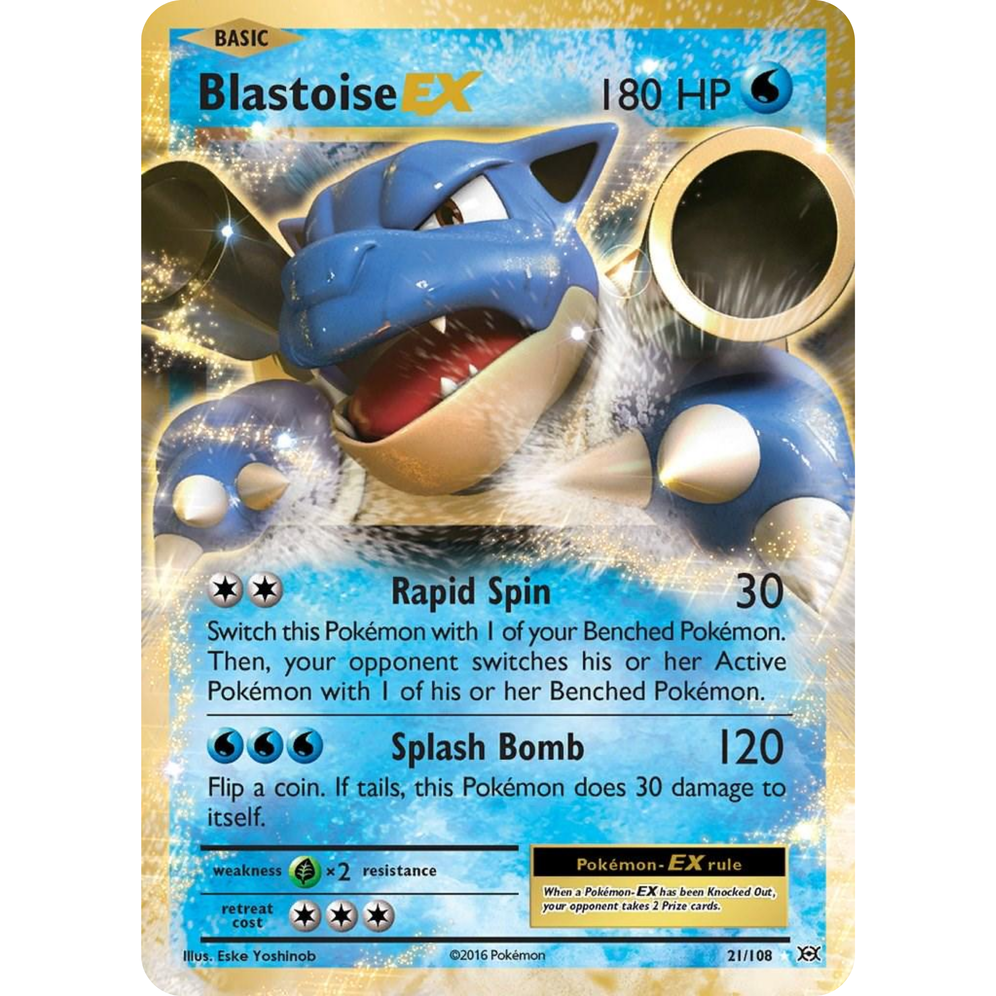 Blastoise EX (21/108) [XY: Evolutions]