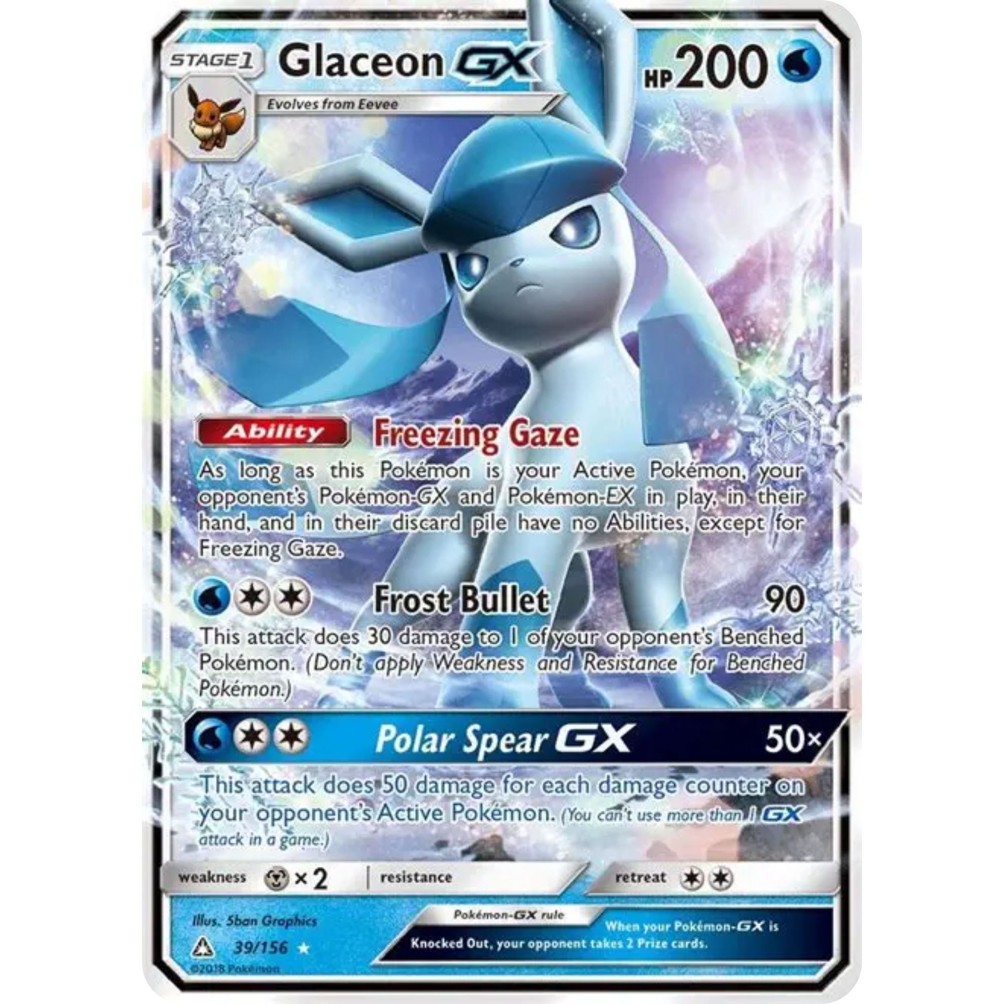 Glaceon GX (39/156) [Sun & Moon: Ultra Prism]