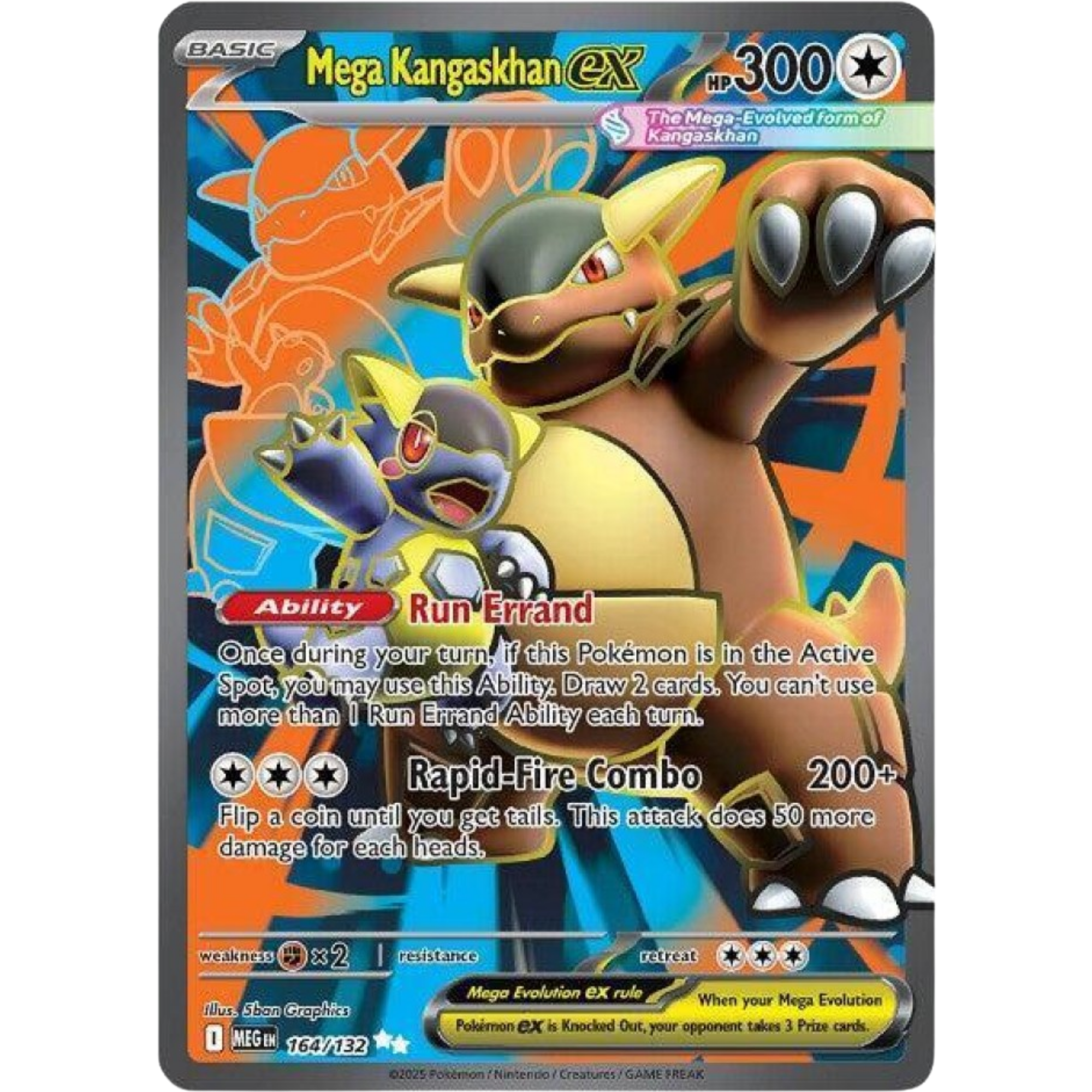 Mega Kangaskhan ex (164/132) [Mega Evolution: Base Set]