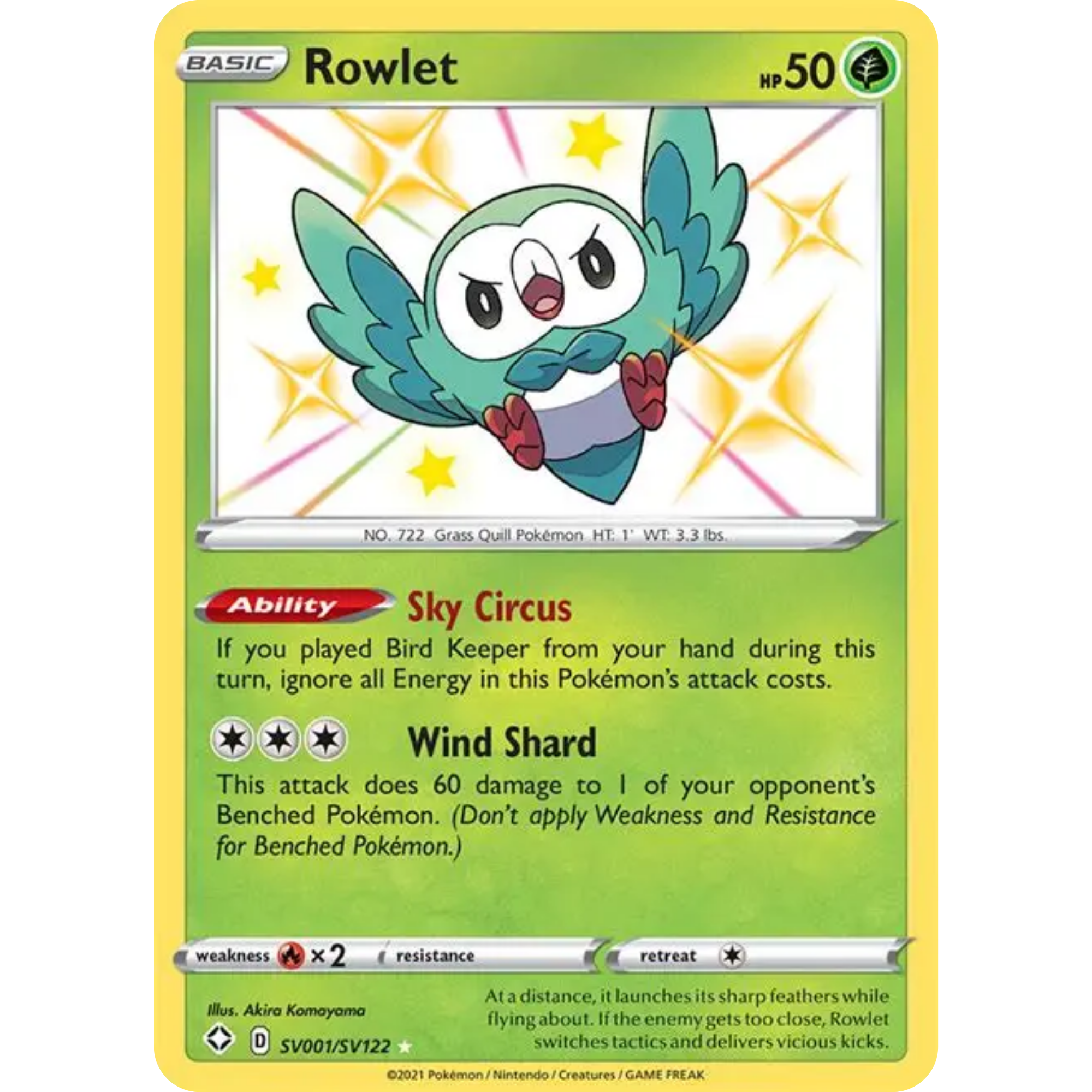 Rowlet (SV001/SV122) [Sword & Shield: Shining Fates]